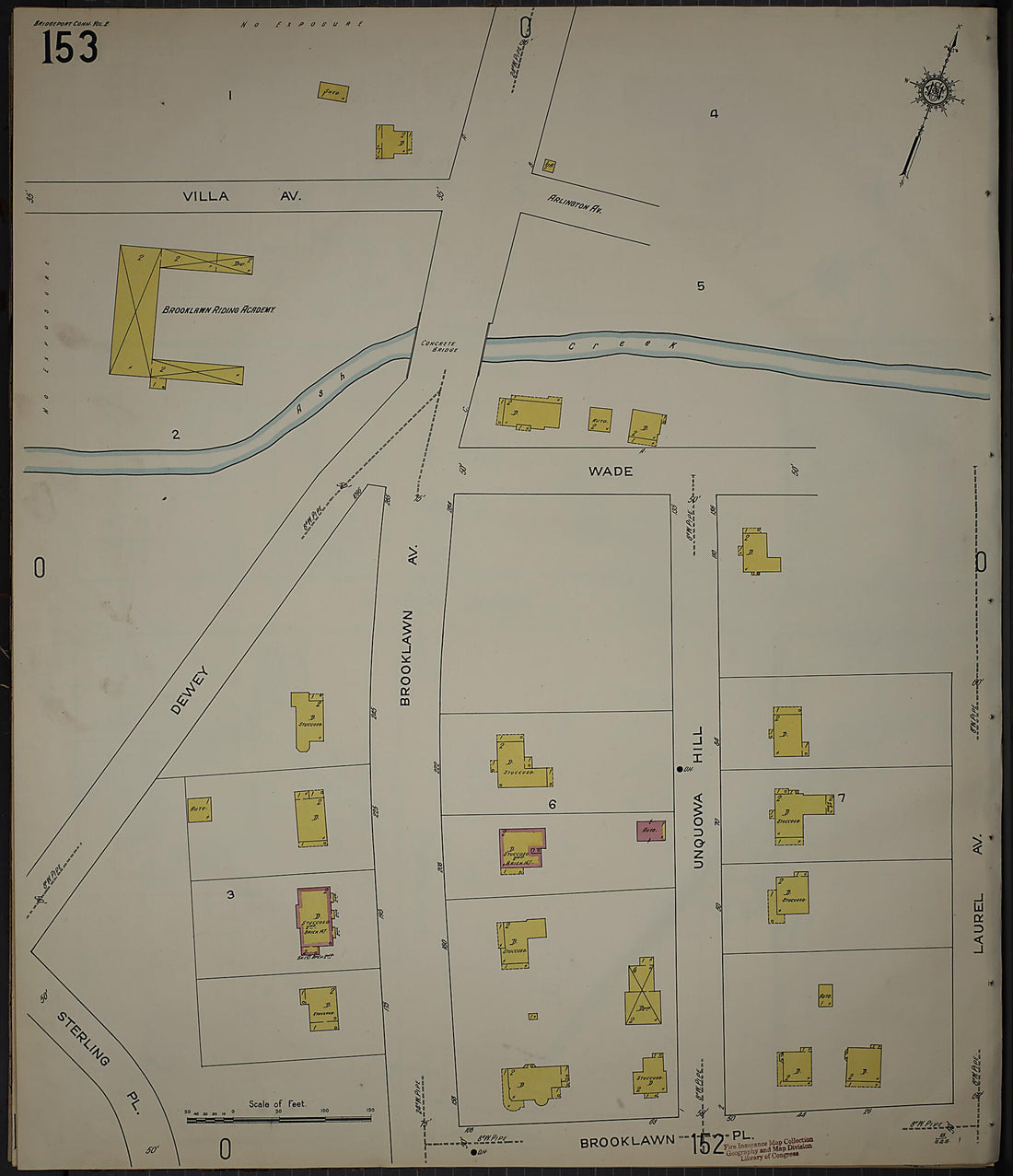This old map of Bridgeport, Fairfield County, Connecticut was created by Sanborn Map Company in 1913