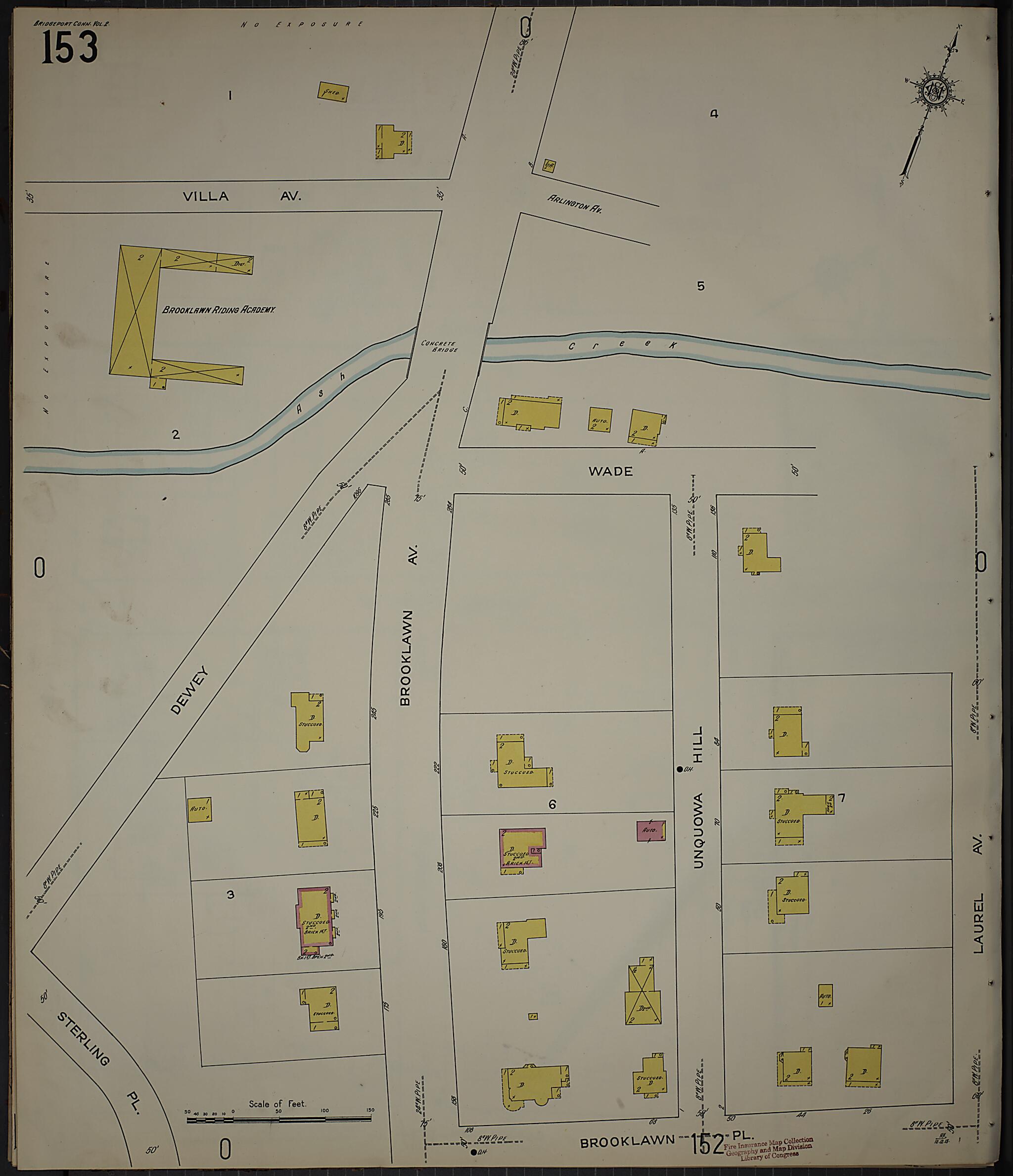This old map of Bridgeport, Fairfield County, Connecticut was created by Sanborn Map Company in 1913