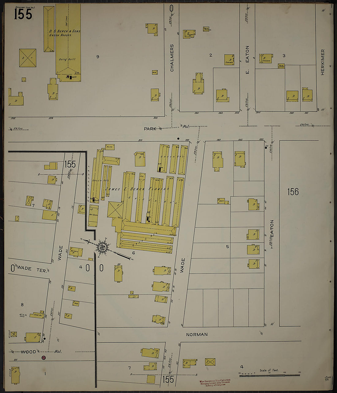 This old map of Bridgeport, Fairfield County, Connecticut was created by Sanborn Map Company in 1913