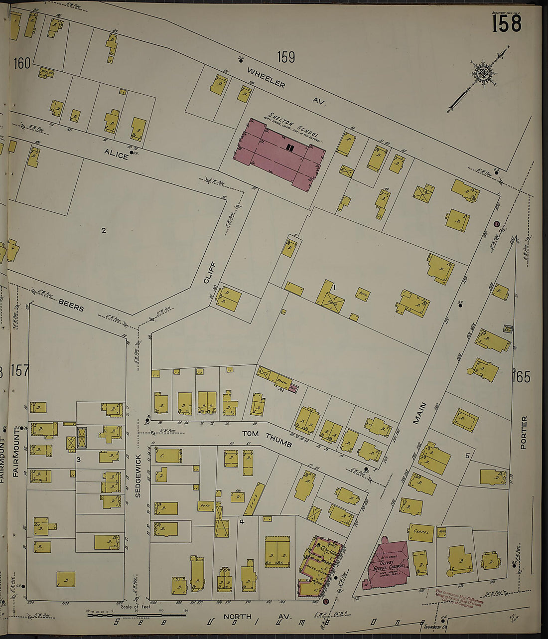 This old map of Bridgeport, Fairfield County, Connecticut was created by Sanborn Map Company in 1913