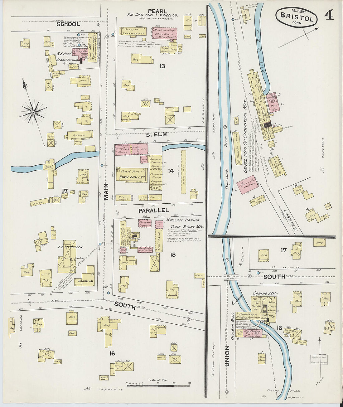This old map of Forestville, Hartford County, Connecticut was created by Sanborn Map Company in 1890