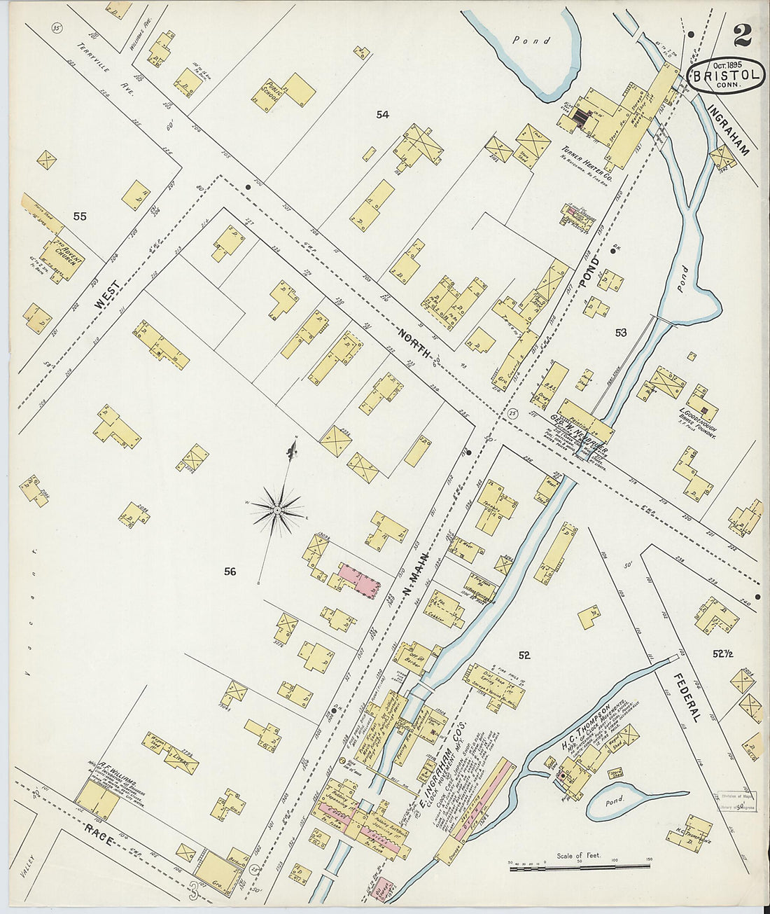 This old map of Forestville, Hartford County, Connecticut was created by Sanborn Map Company in 1895
