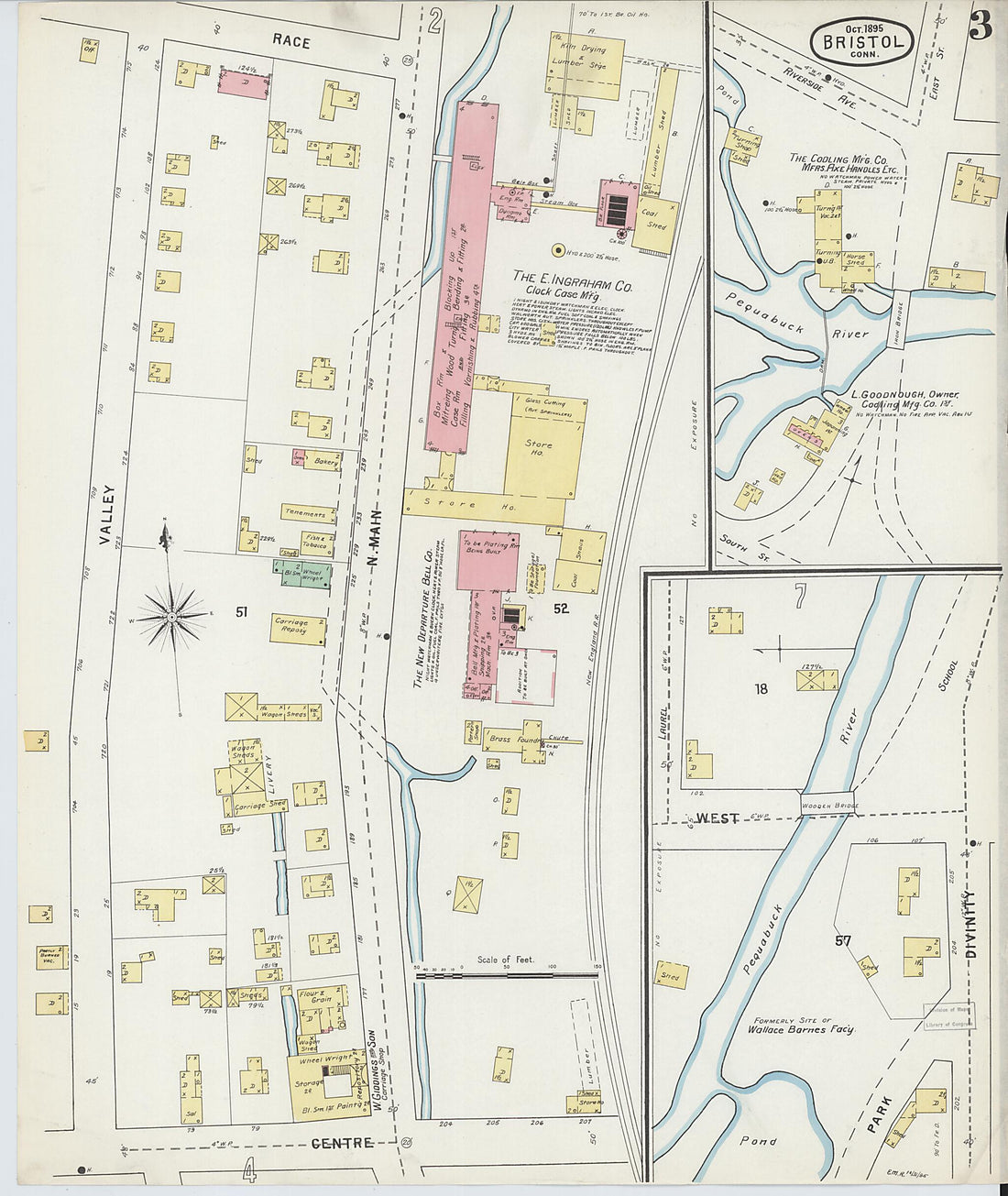 This old map of Forestville, Hartford County, Connecticut was created by Sanborn Map Company in 1895