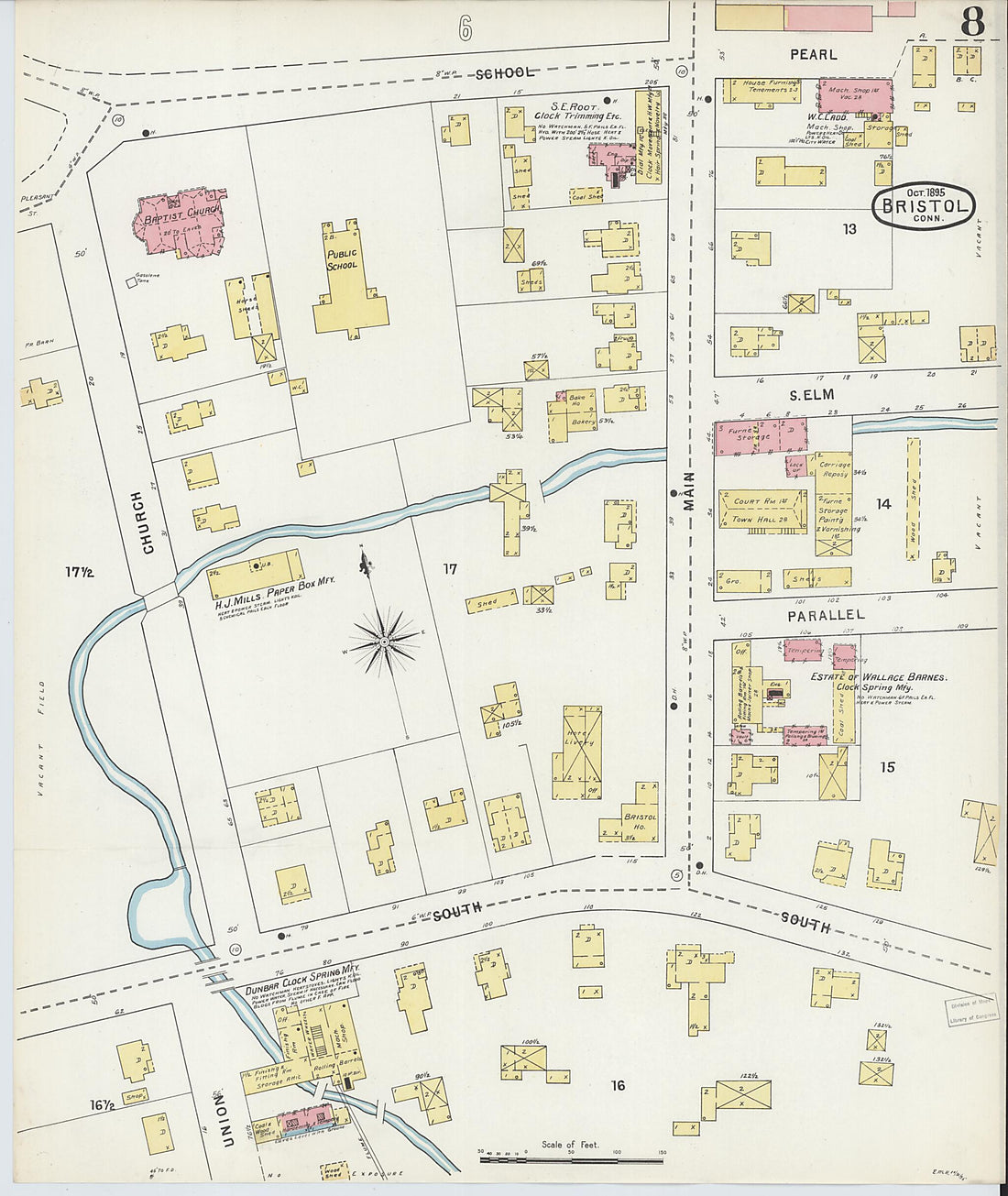 This old map of Forestville, Hartford County, Connecticut was created by Sanborn Map Company in 1895