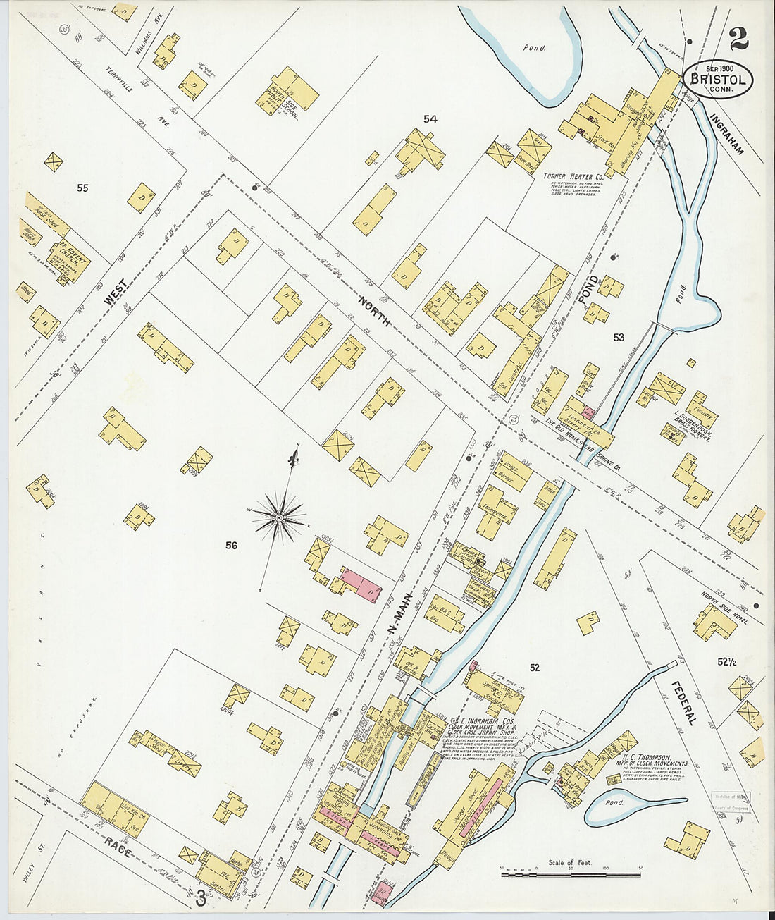 This old map of Forestville, Hartford County, Connecticut was created by Sanborn Map Company in 1900