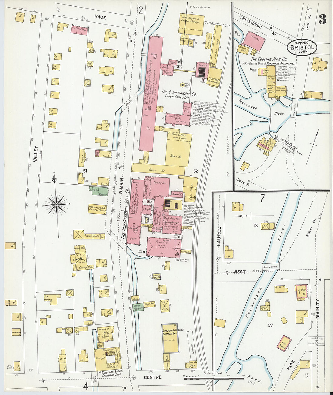 This old map of Forestville, Hartford County, Connecticut was created by Sanborn Map Company in 1900