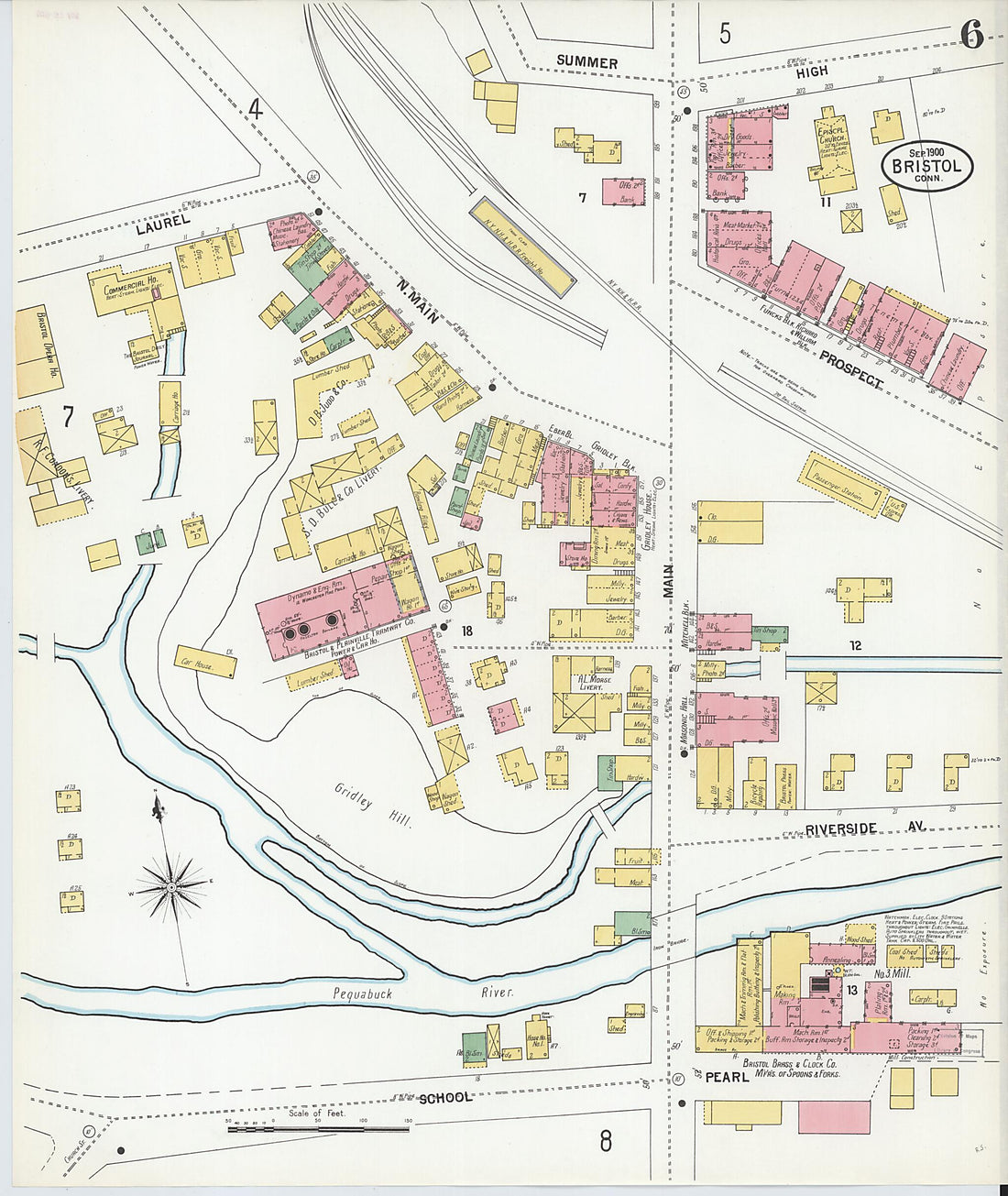 This old map of Forestville, Hartford County, Connecticut was created by Sanborn Map Company in 1900