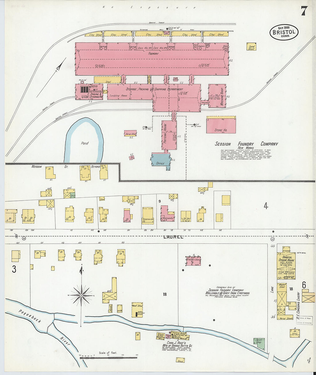 This old map of Forestville, Hartford County, Connecticut was created by Sanborn Map Company in 1900