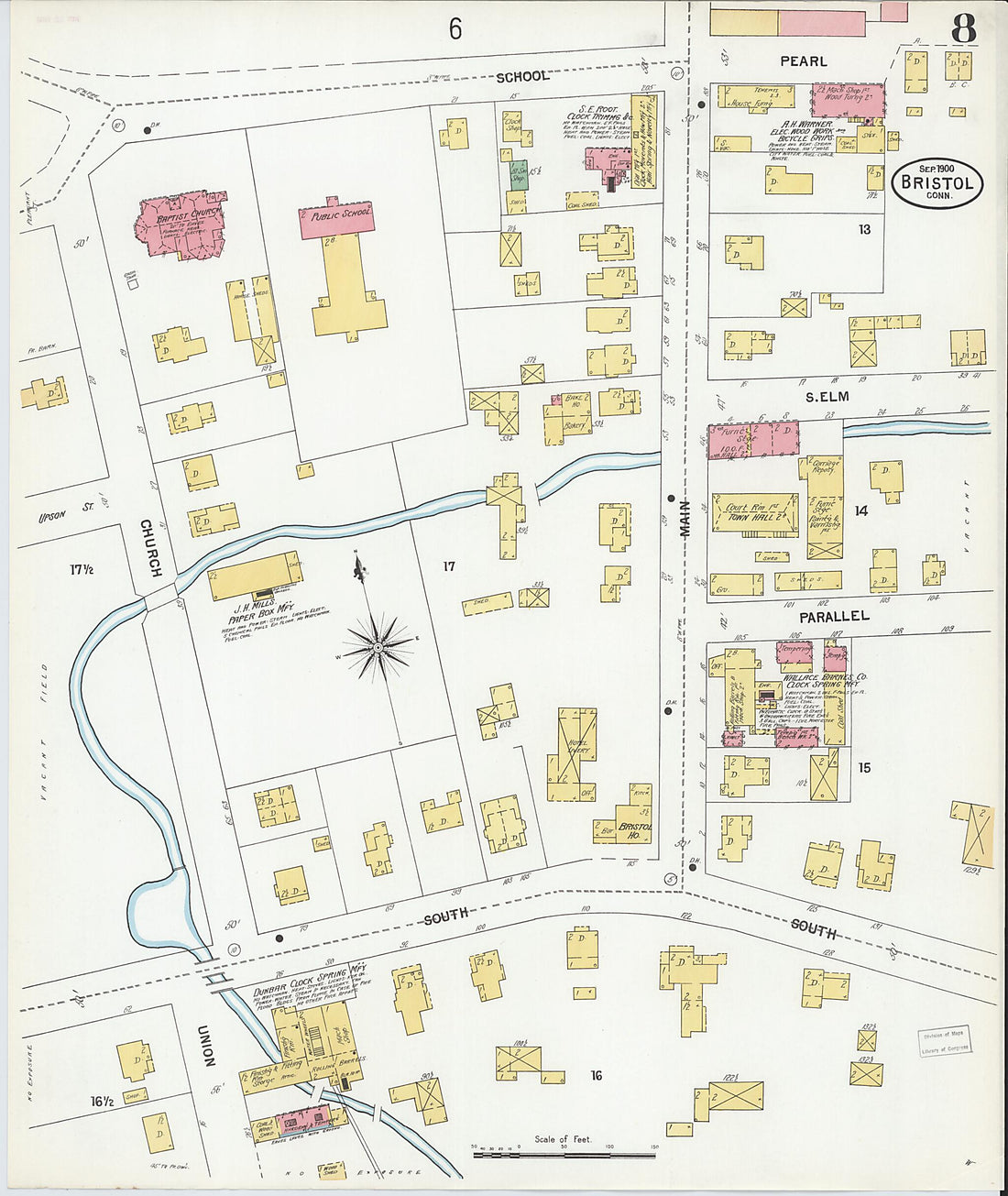 This old map of Forestville, Hartford County, Connecticut was created by Sanborn Map Company in 1900