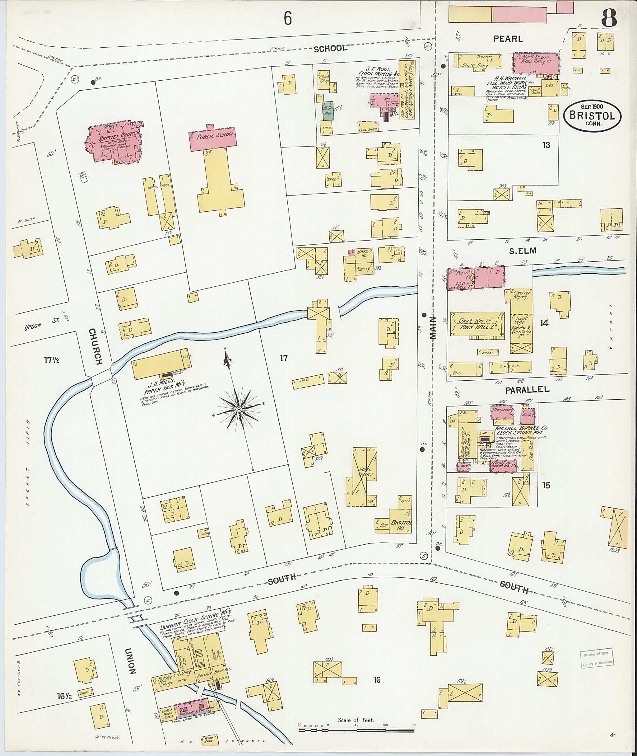This old map of Forestville, Hartford County, Connecticut was created by Sanborn Map Company in 1900