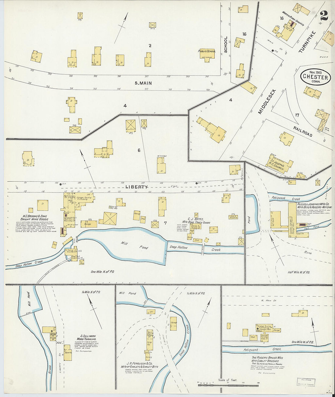 This old map of Chester, Middlesex County, Connecticut was created by Sanborn Map Company in 1903