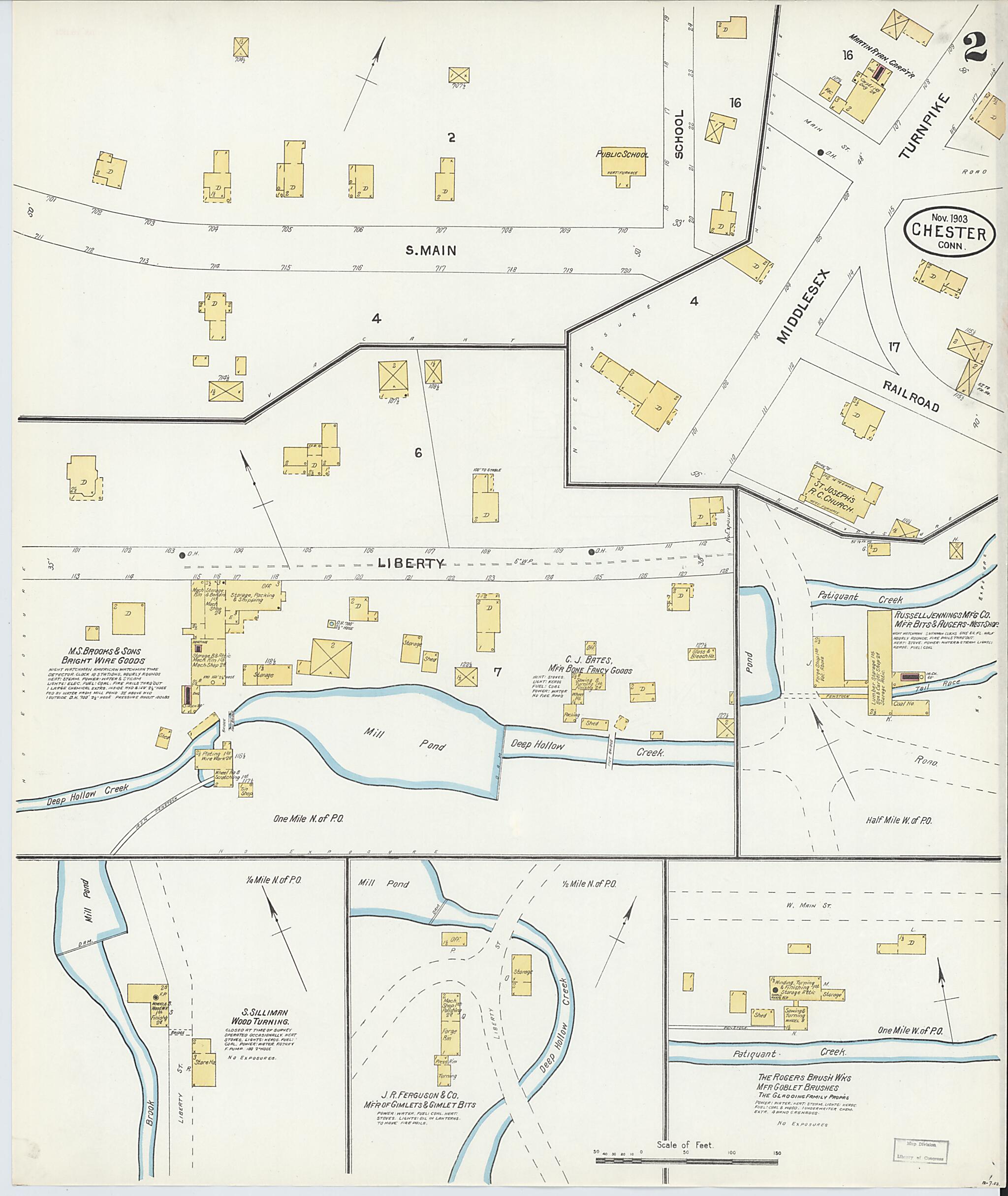 This old map of Chester, Middlesex County, Connecticut was created by Sanborn Map Company in 1903