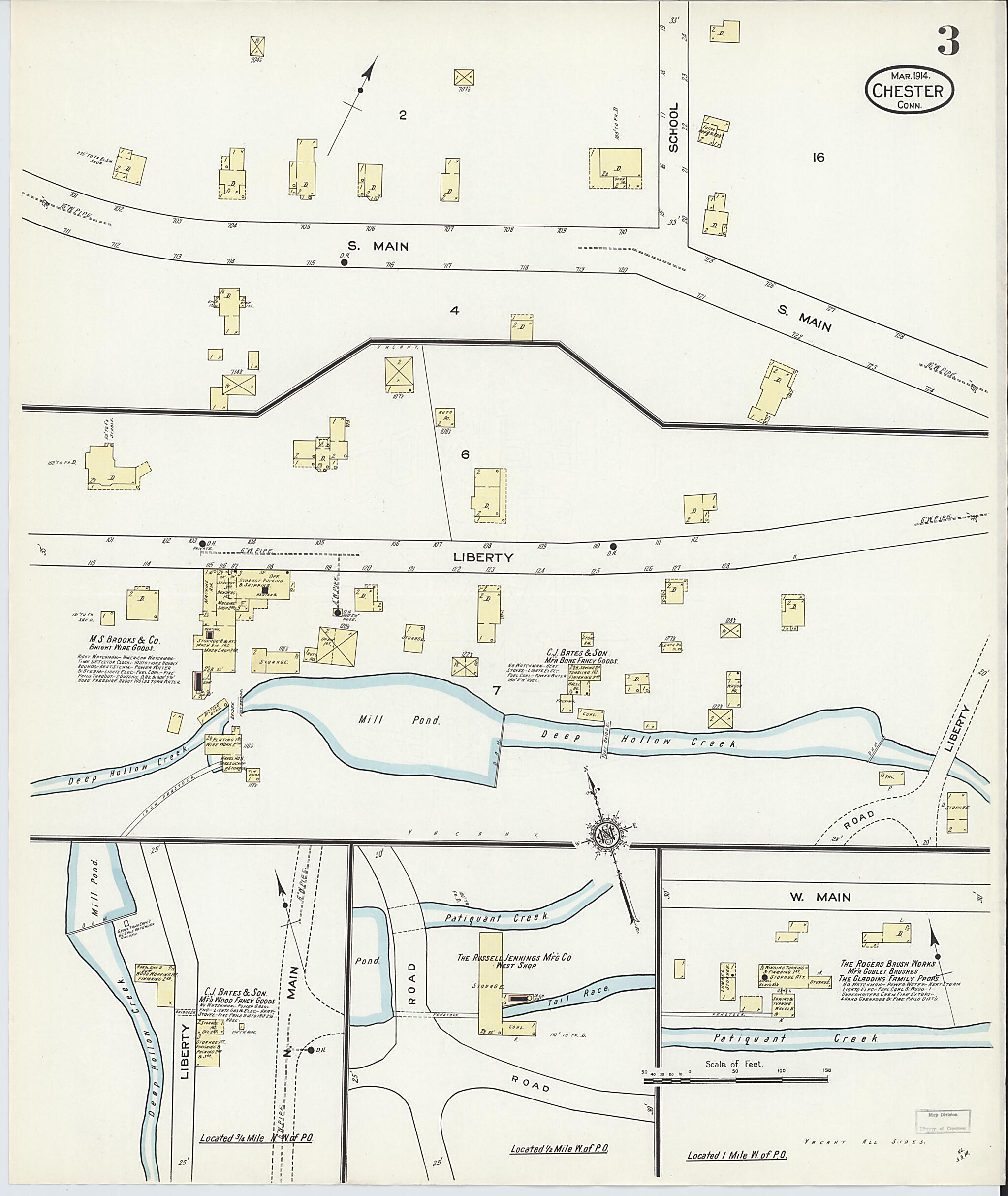This old map of Chester, Middlesex County, Connecticut was created by Sanborn Map Company in 1914