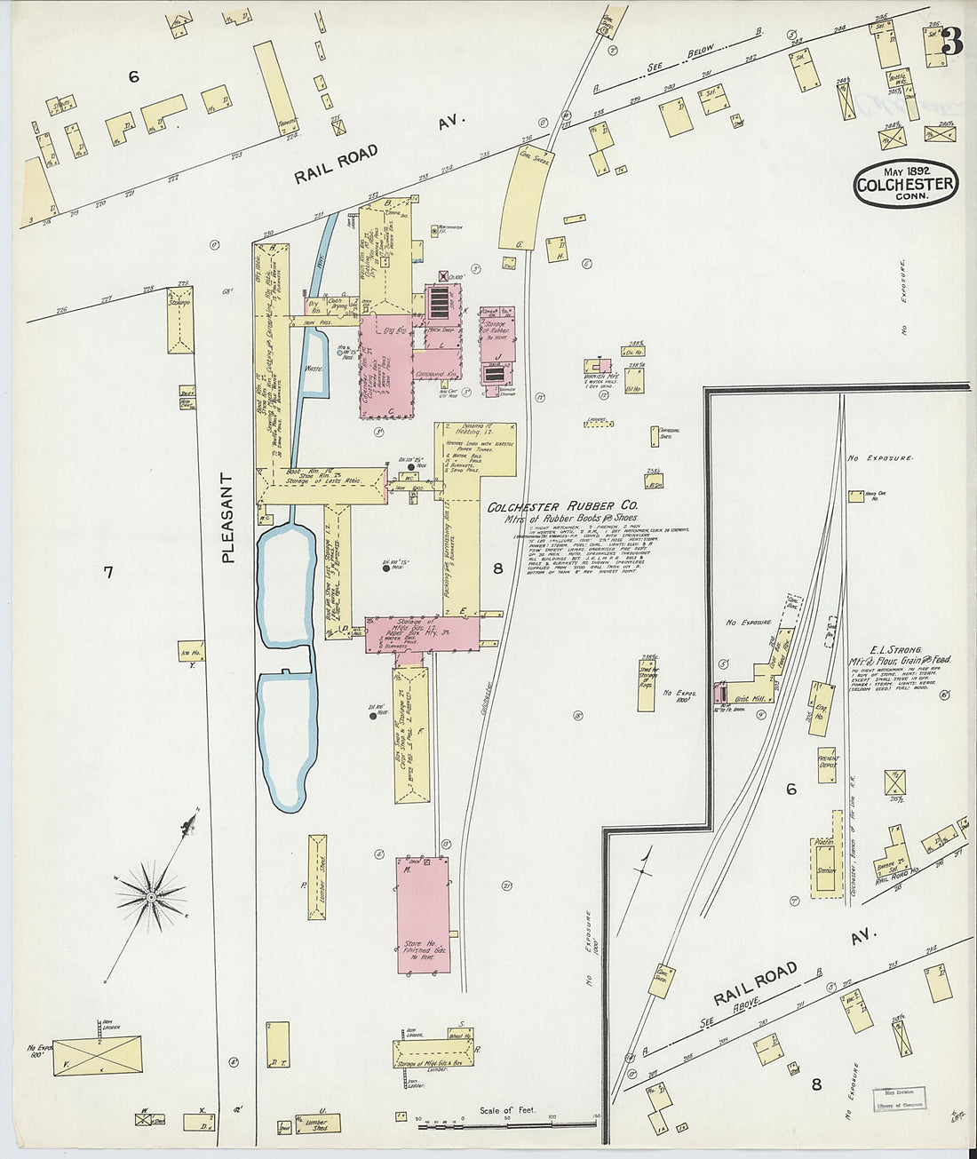 This old map of Colchester, New London County, Connecticut was created by Sanborn Map Company in 1892
