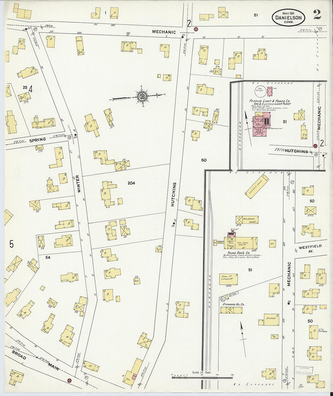 This old map of Quinebaug, Windham County, Connecticut was created by Sanborn Map Company in 1911