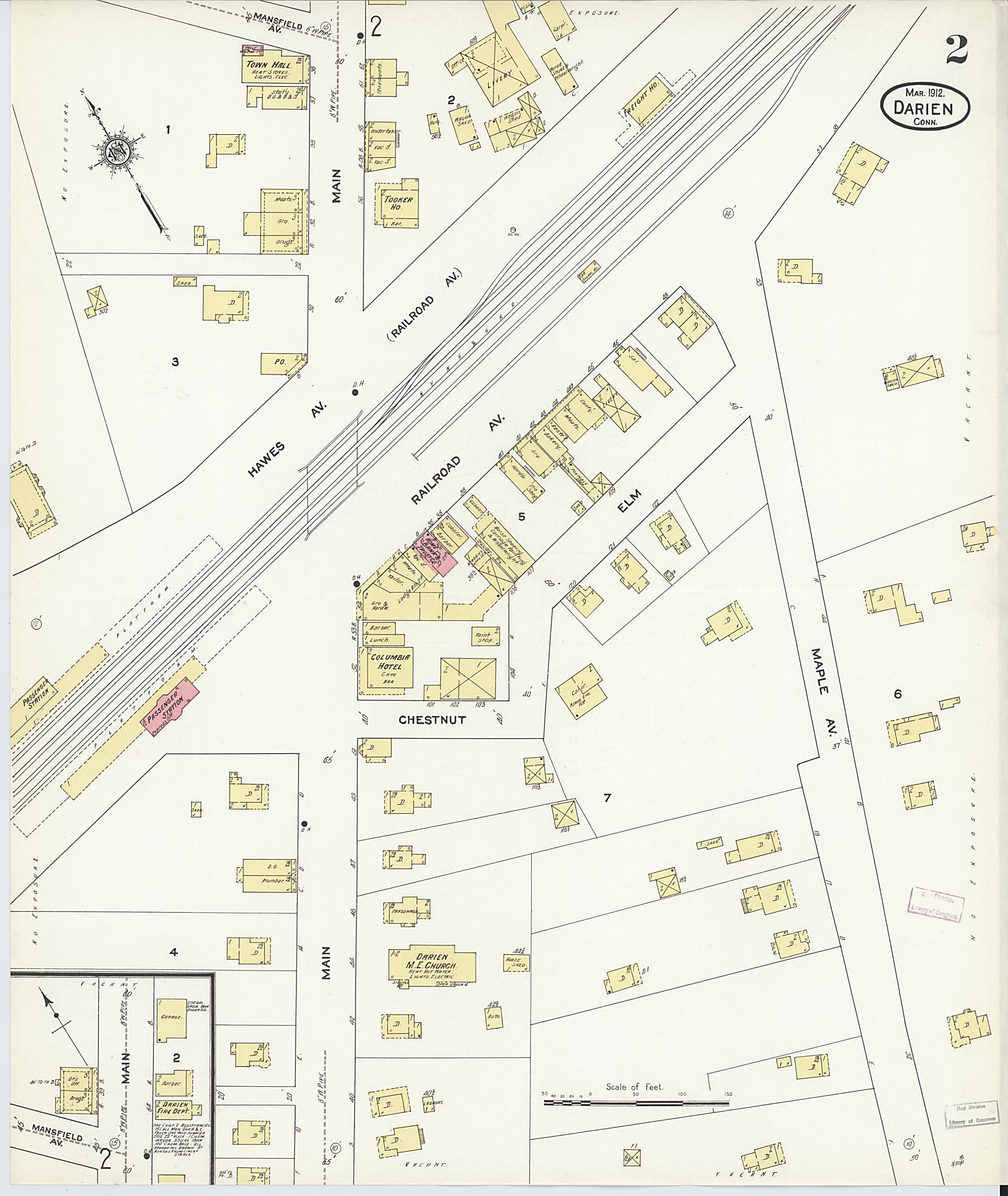 This old map of Noroton Heights, Fairfield County, Connecticut was created by Sanborn Map Company in 1912