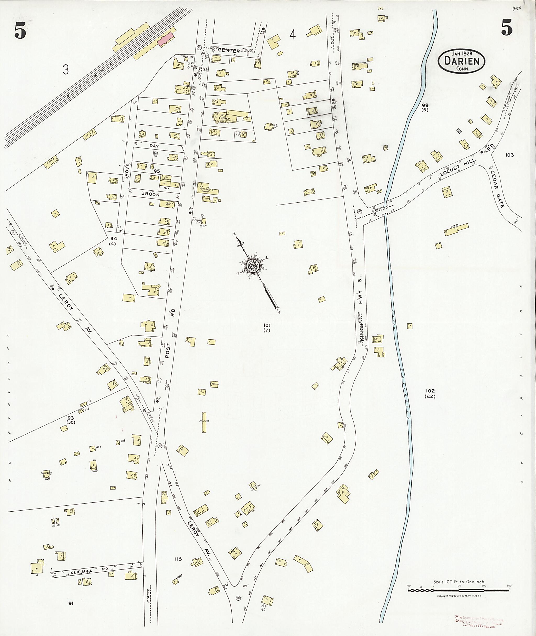 This old map of Noroton Heights, Fairfield County, Connecticut was created by Sanborn Map Company in 1928