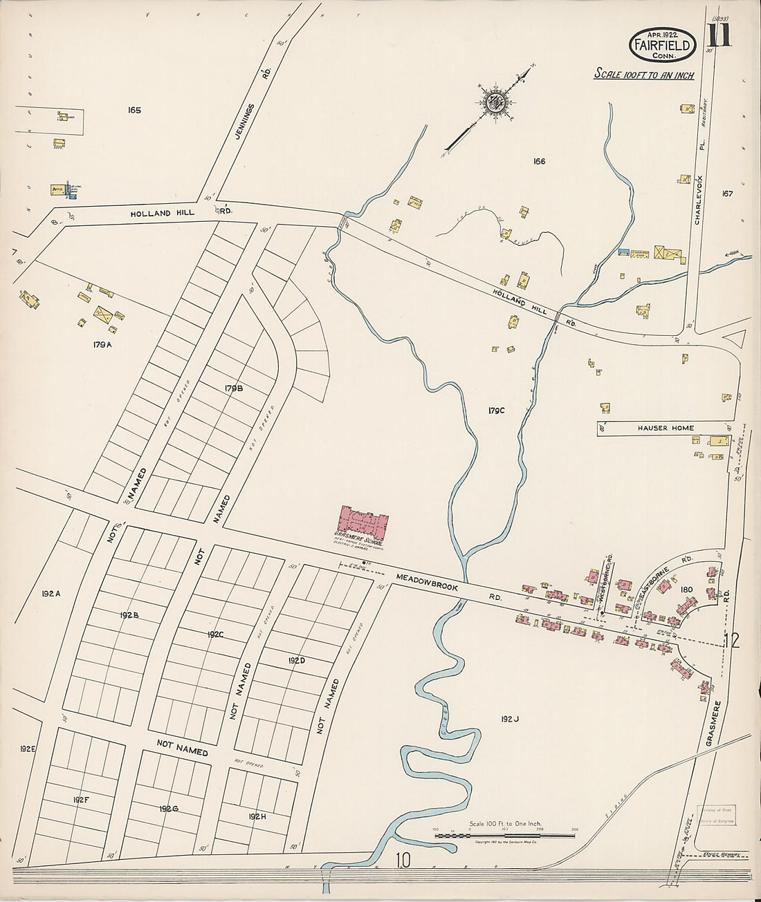 This old map of Fairfield, Fairfield County, Connecticut was created by Sanborn Map Company in 1922