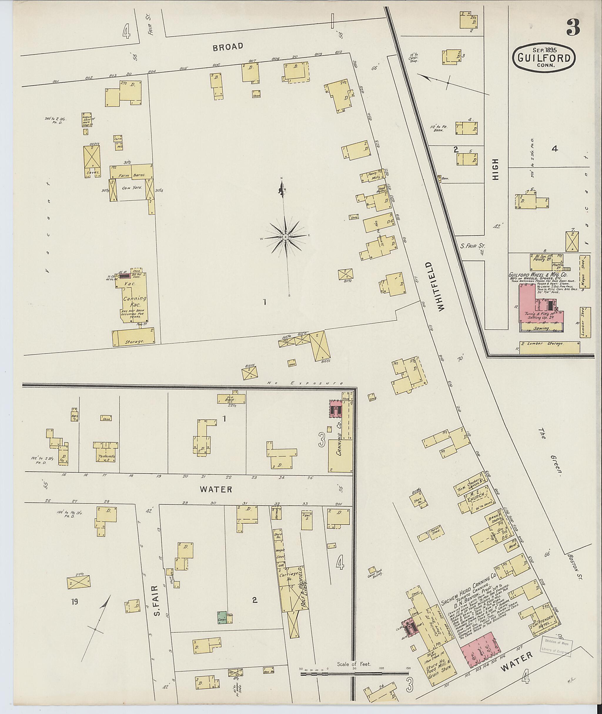 This old map of Guilford, New Haven County, Connecticut was created by Sanborn Map Company in 1895