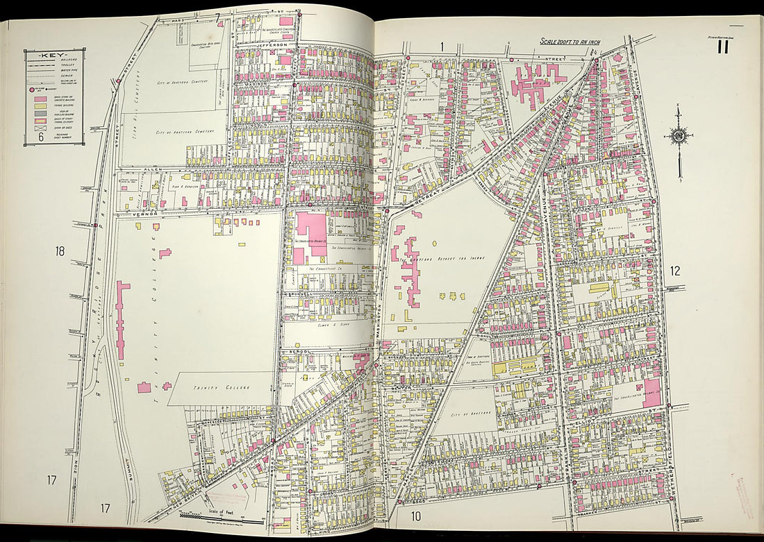 This old map of West Hartford, Hartford County, Connecticut was created by Sanborn Map Company in 1917