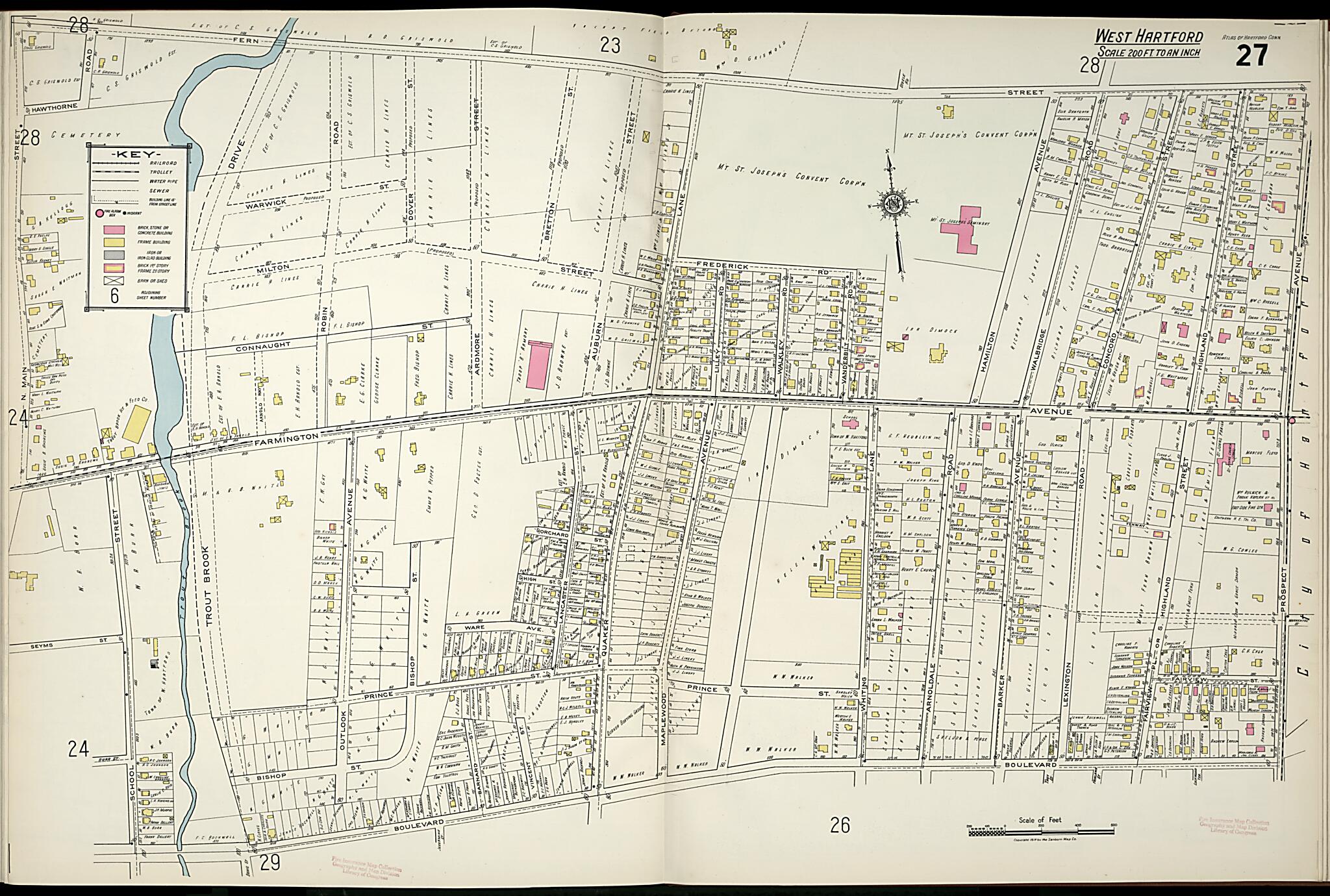 Hartford, Hartford County, Connecticut 1917 (Sheet 31) by Relic Map Company