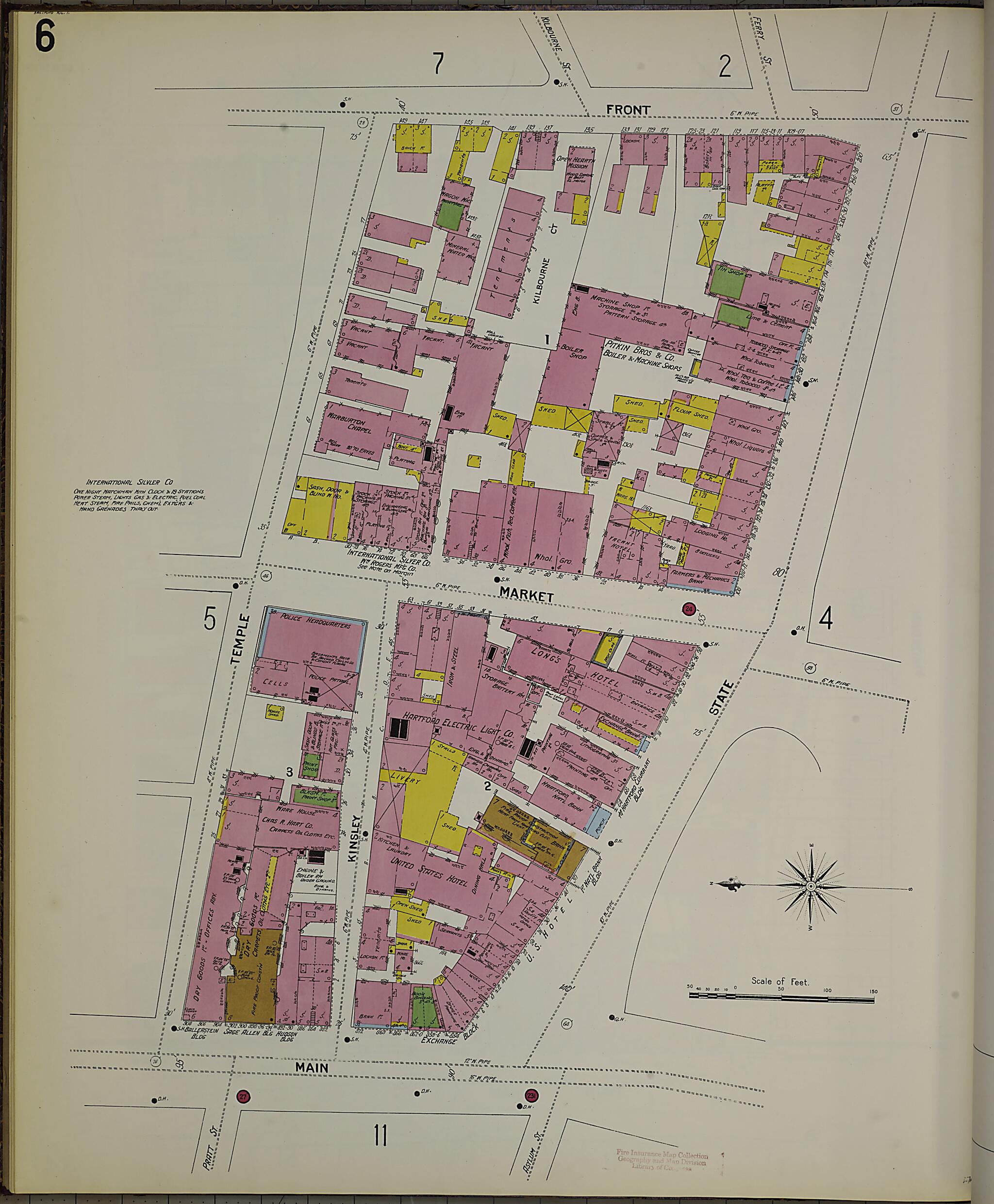 This old map of Hartford, Hartford County, Connecticut was created by Sanborn Map Company in 1900
