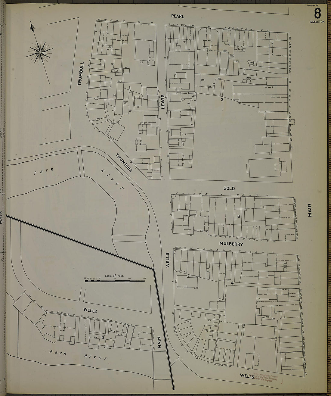 This old map of Hartford, Hartford County, Connecticut was created by Sanborn Map Company in 1900