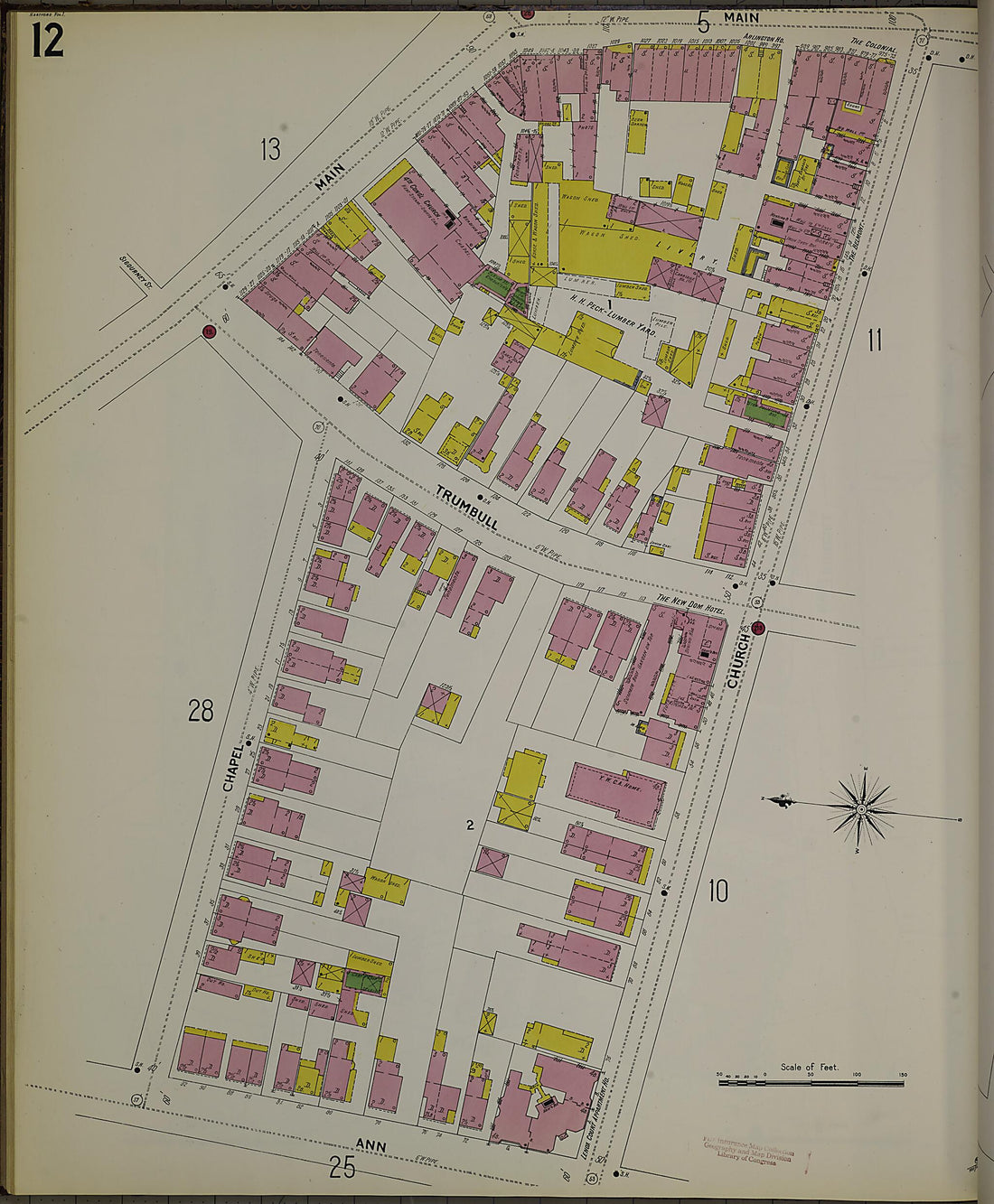 This old map of Hartford, Hartford County, Connecticut was created by Sanborn Map Company in 1900