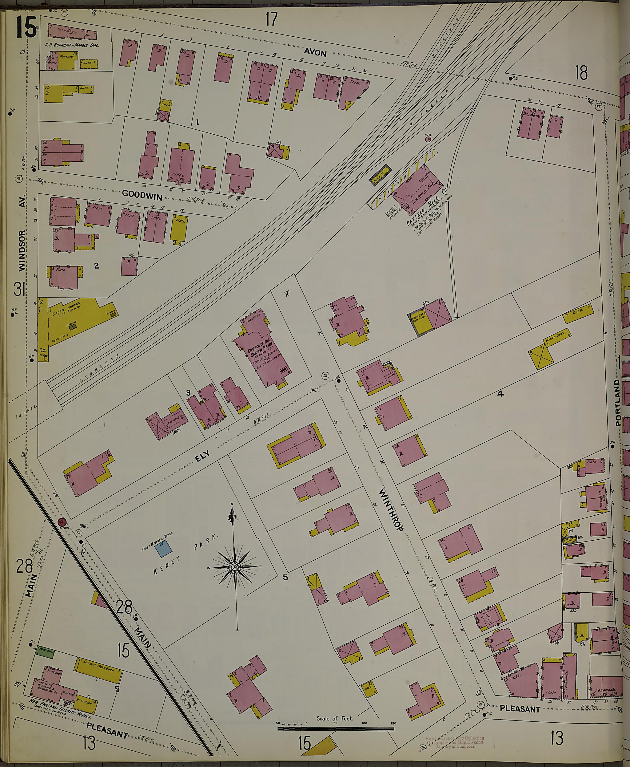 This old map of Hartford, Hartford County, Connecticut was created by Sanborn Map Company in 1900