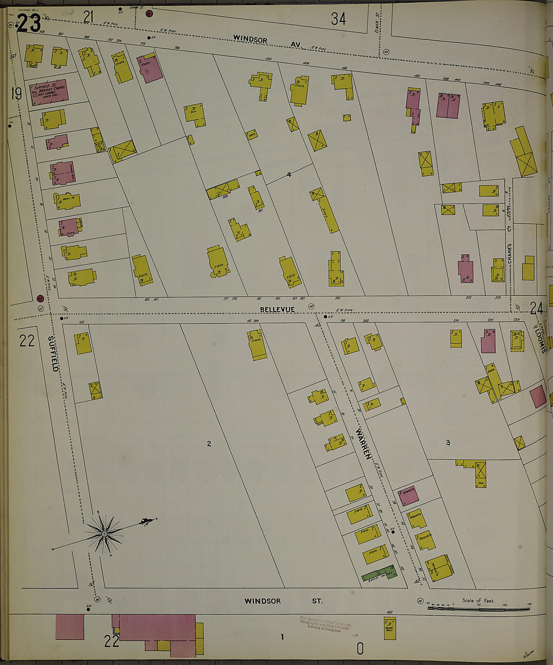 This old map of Hartford, Hartford County, Connecticut was created by Sanborn Map Company in 1900