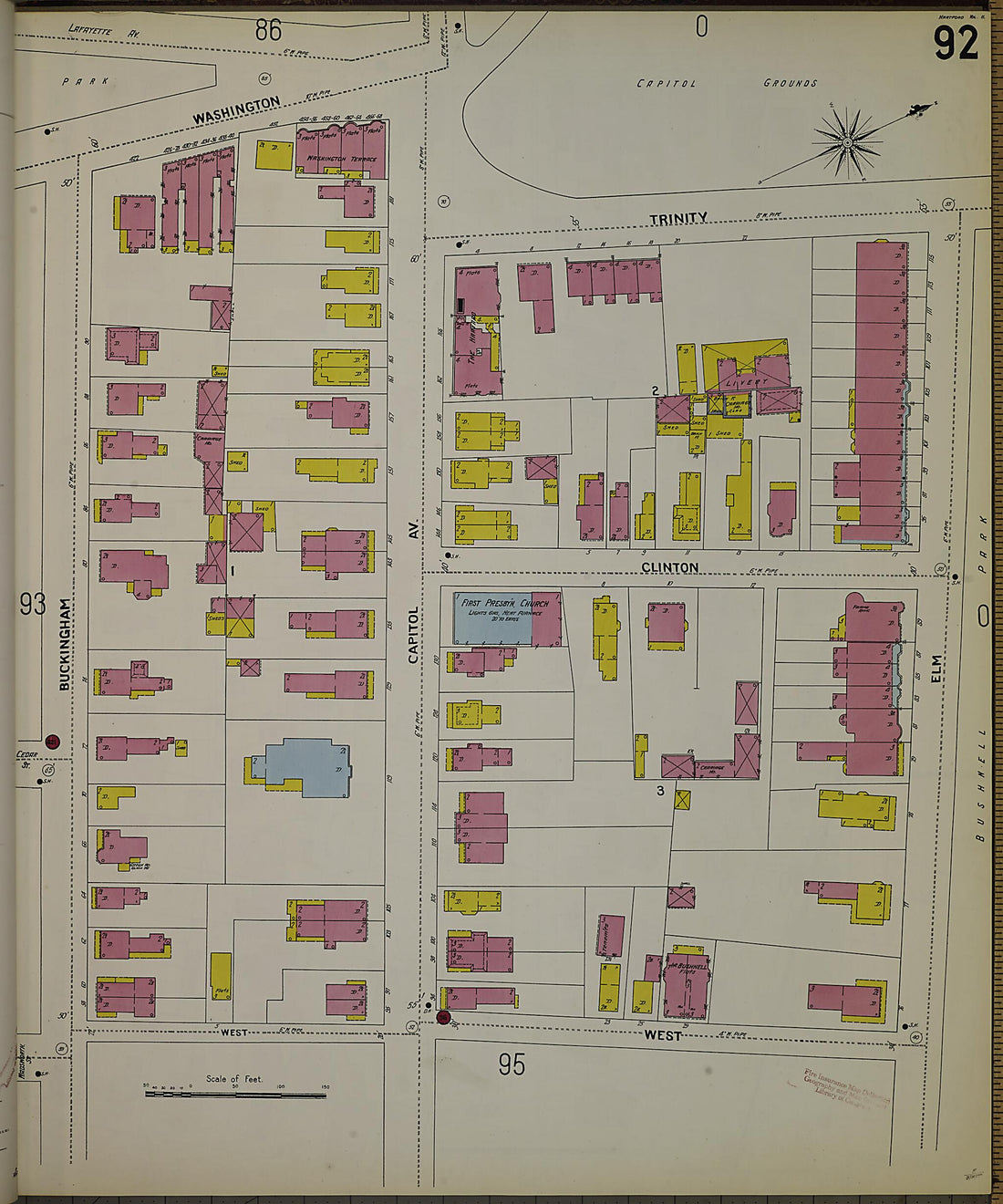 This old map of Hartford, Hartford County, Connecticut was created by Sanborn Map Company in 1900