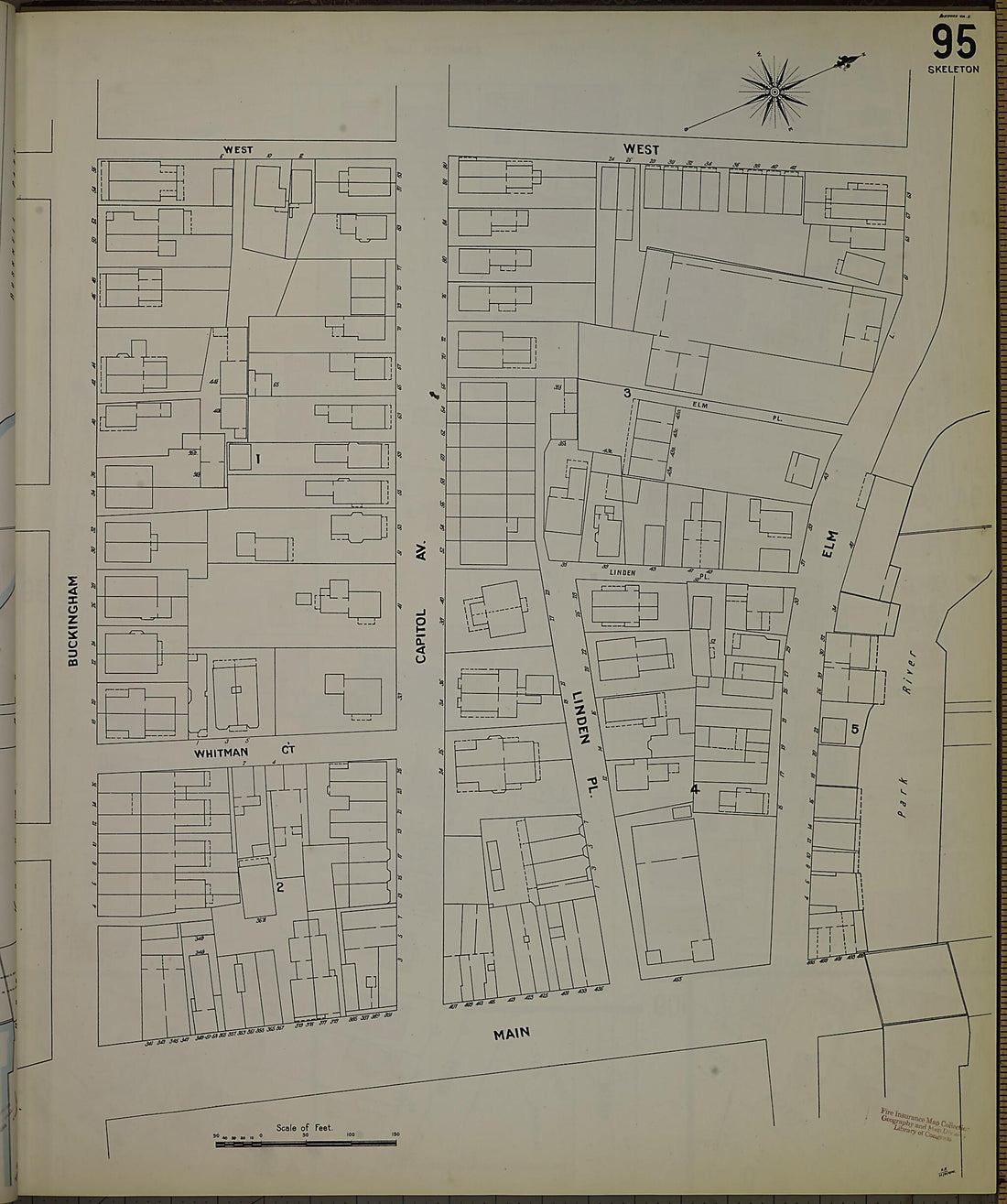 This old map of Hartford, Hartford County, Connecticut was created by Sanborn Map Company in 1900