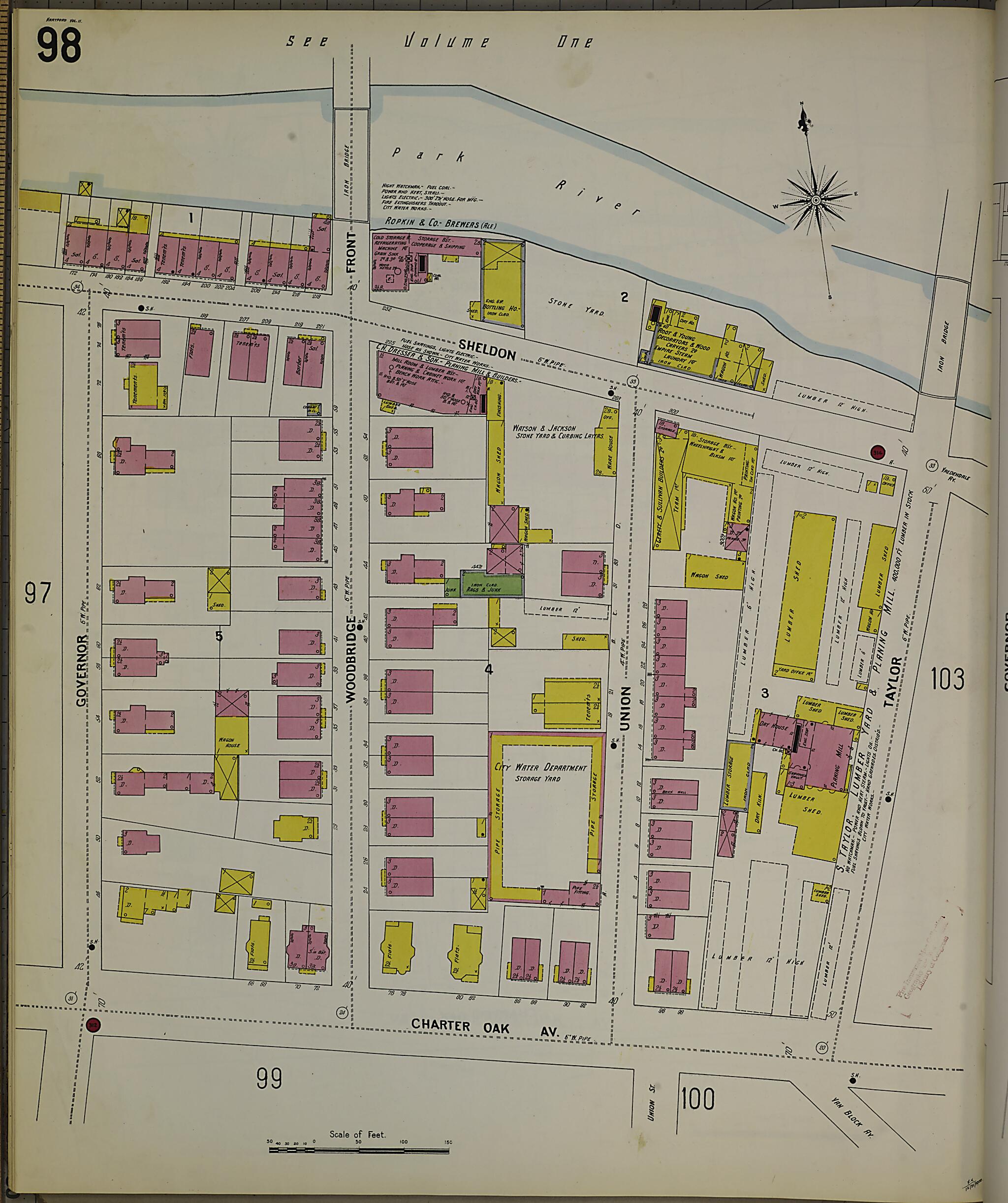 This old map of Hartford, Hartford County, Connecticut was created by Sanborn Map Company in 1900
