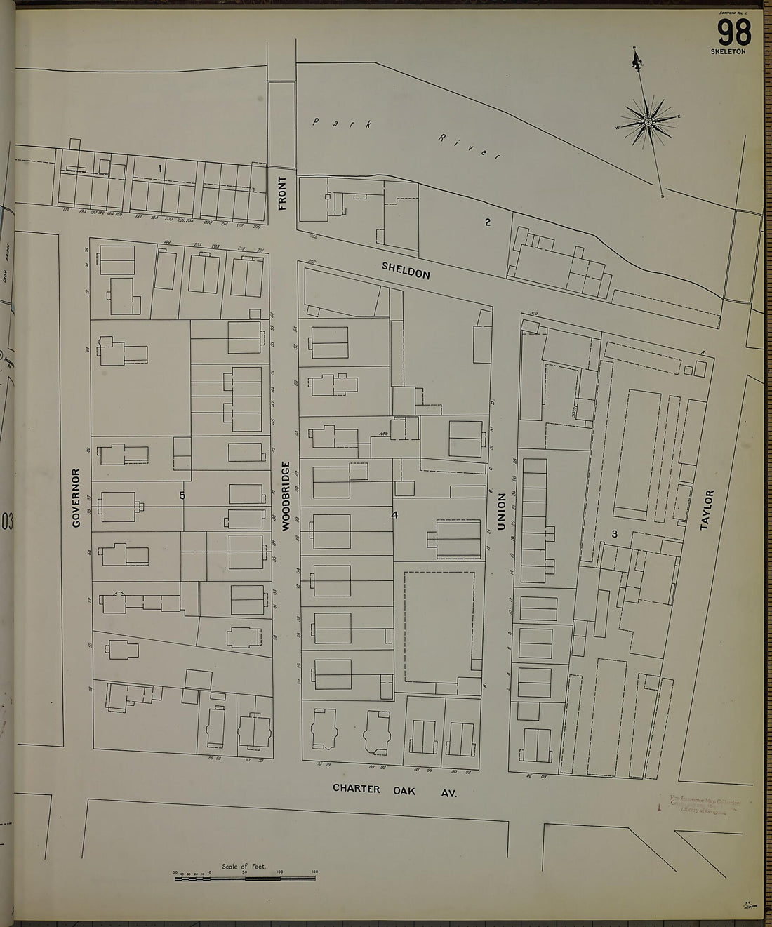 This old map of Hartford, Hartford County, Connecticut was created by Sanborn Map Company in 1900
