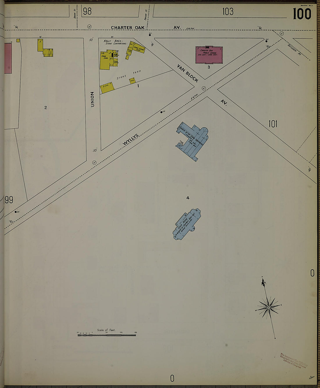 This old map of Hartford, Hartford County, Connecticut was created by Sanborn Map Company in 1900