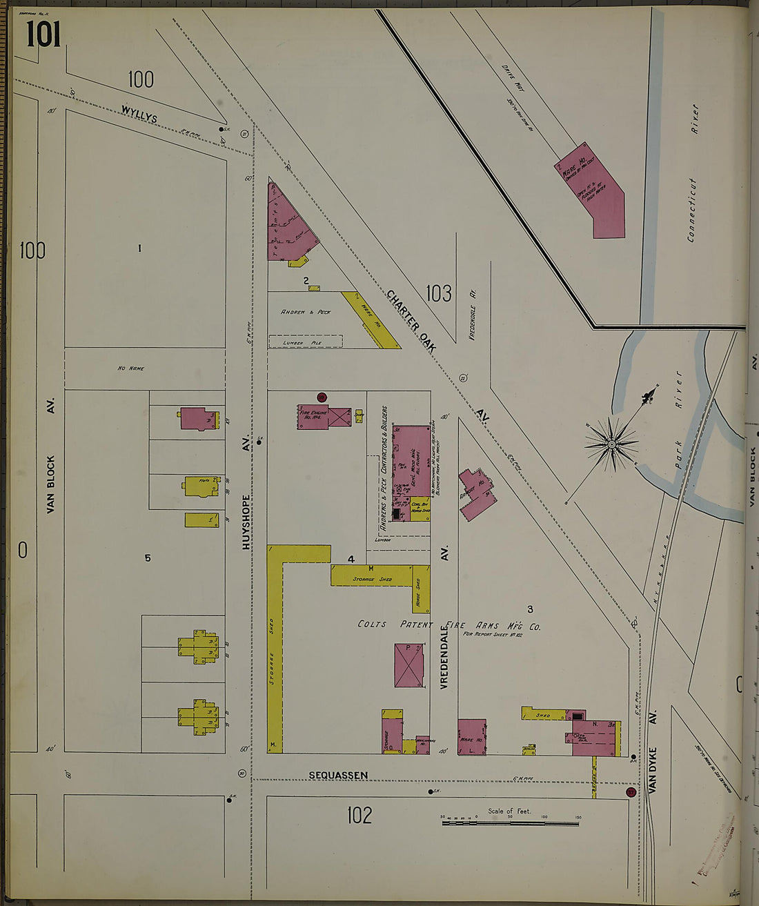 This old map of Hartford, Hartford County, Connecticut was created by Sanborn Map Company in 1900