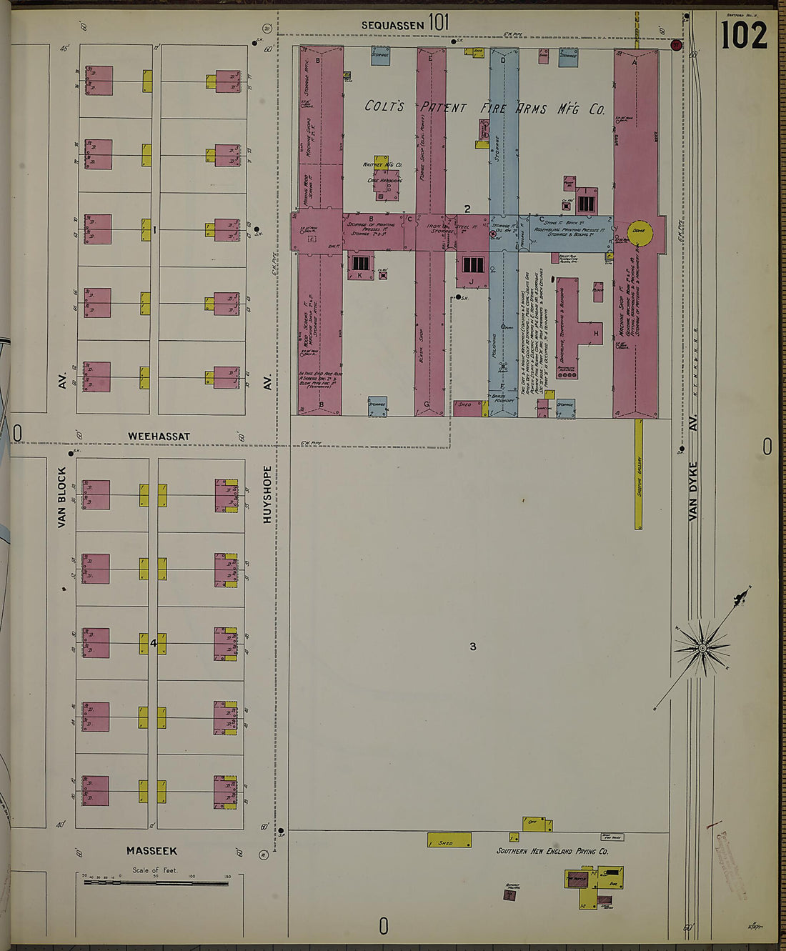This old map of Hartford, Hartford County, Connecticut was created by Sanborn Map Company in 1900