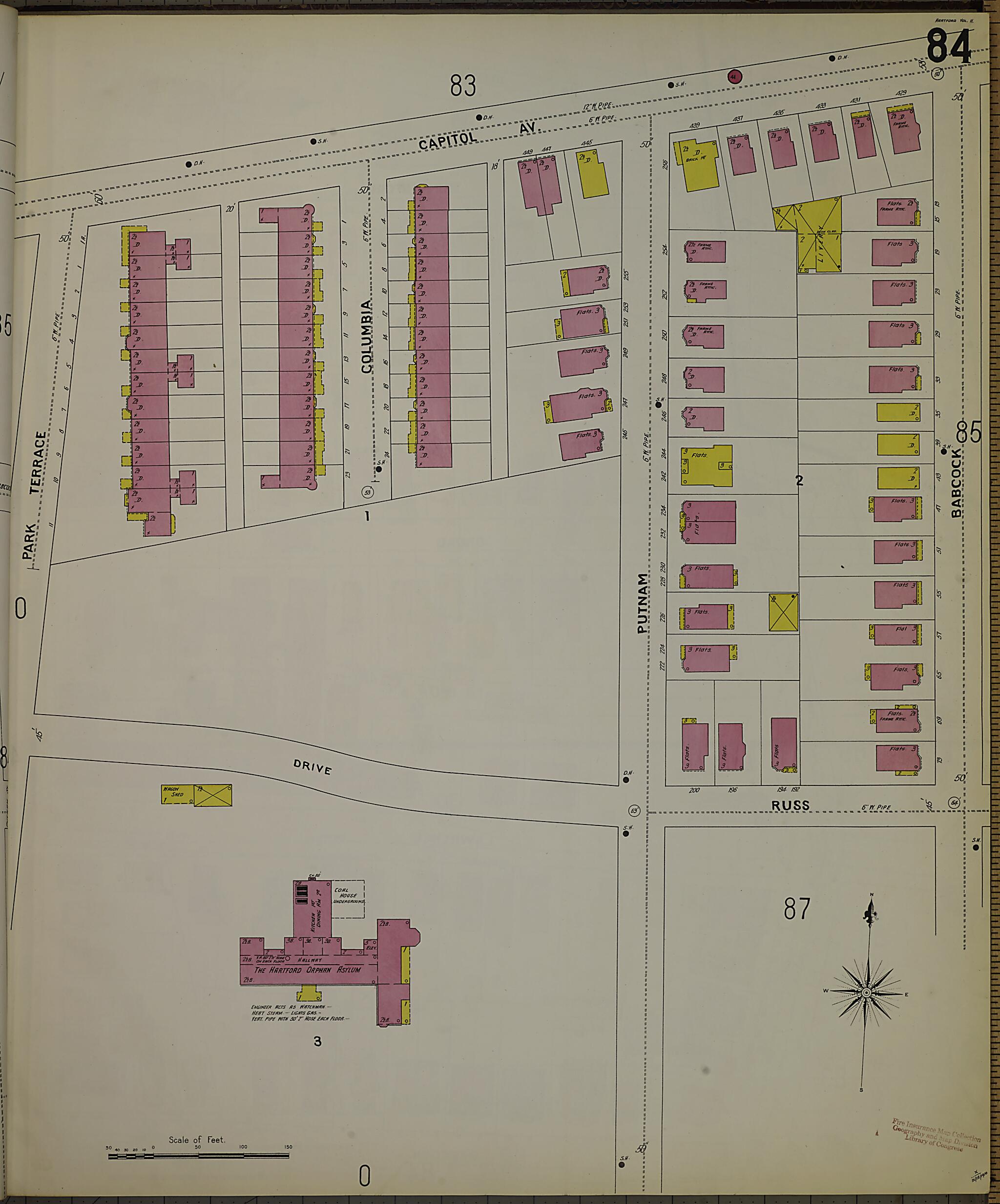 This old map of Hartford, Hartford County, Connecticut was created by Sanborn Map Company in 1900