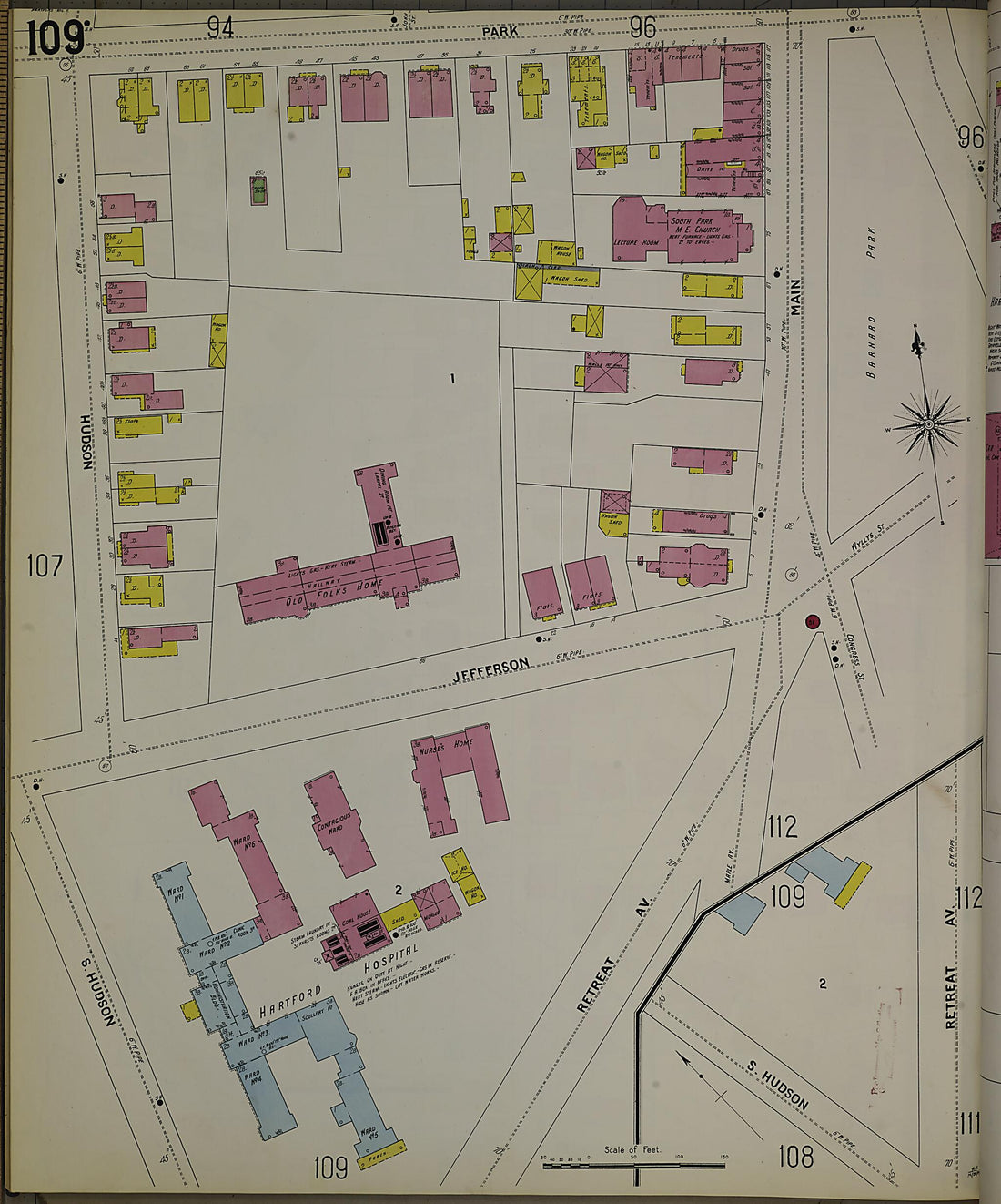 This old map of Hartford, Hartford County, Connecticut was created by Sanborn Map Company in 1900