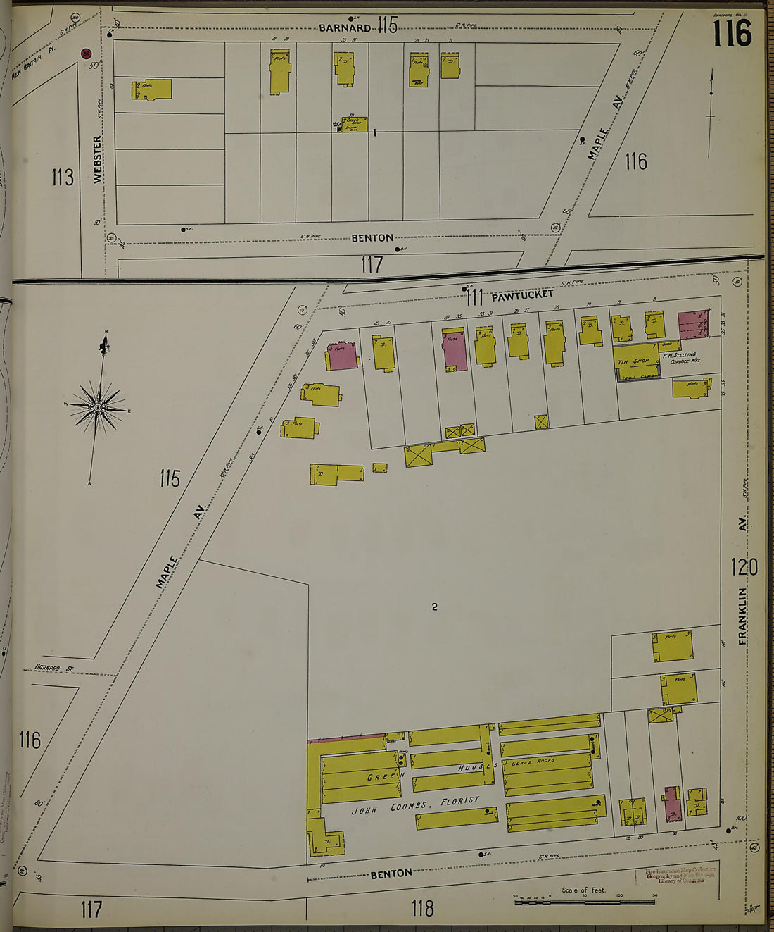 This old map of Hartford, Hartford County, Connecticut was created by Sanborn Map Company in 1900