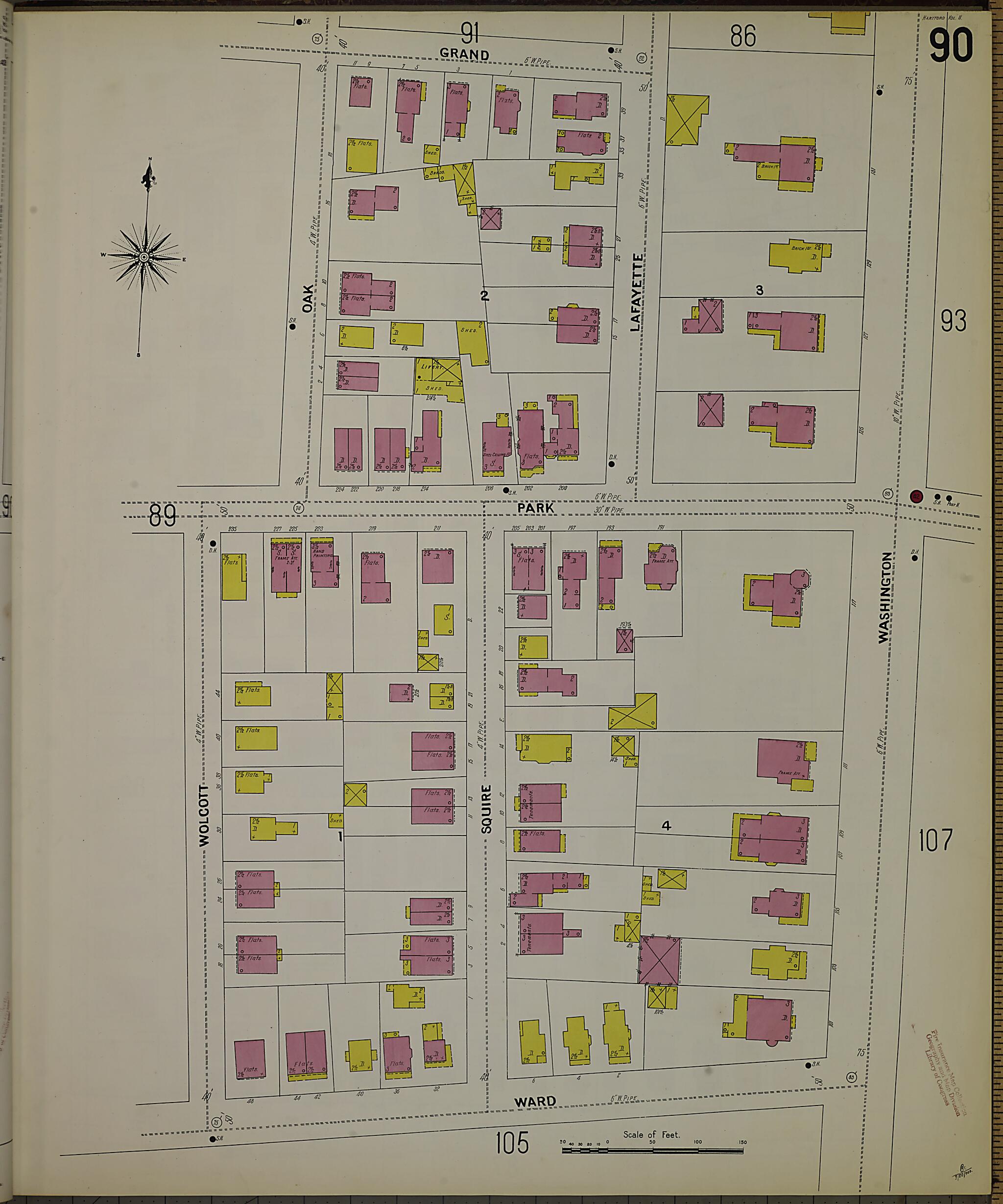 This old map of Hartford, Hartford County, Connecticut was created by Sanborn Map Company in 1900
