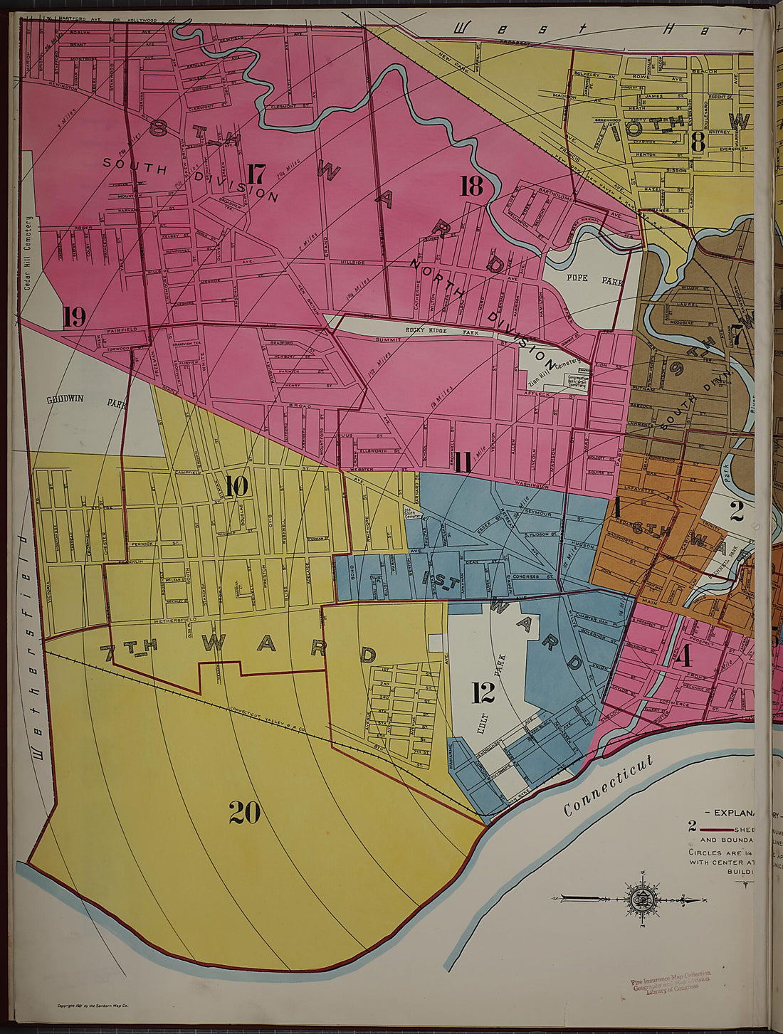 This old map of West Hartford, Hartford County, Connecticut was created by Sanborn Map Company in 1920
