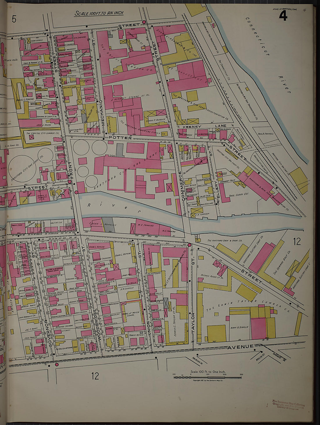This old map of West Hartford, Hartford County, Connecticut was created by Sanborn Map Company in 1920