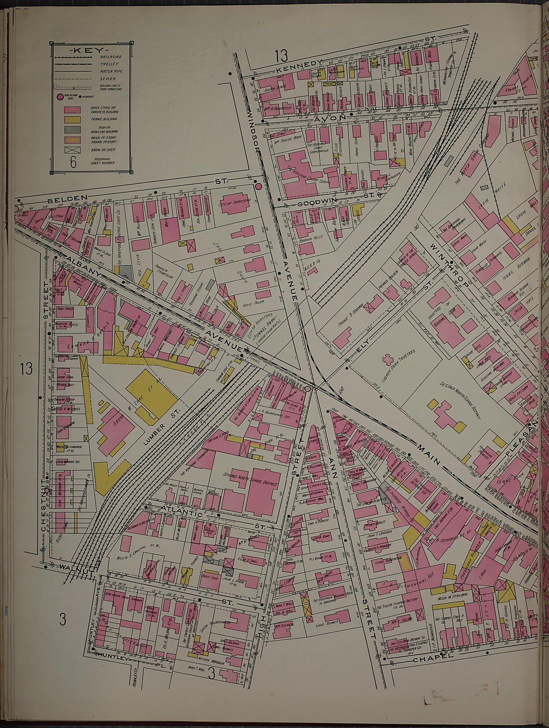 This old map of West Hartford, Hartford County, Connecticut was created by Sanborn Map Company in 1920