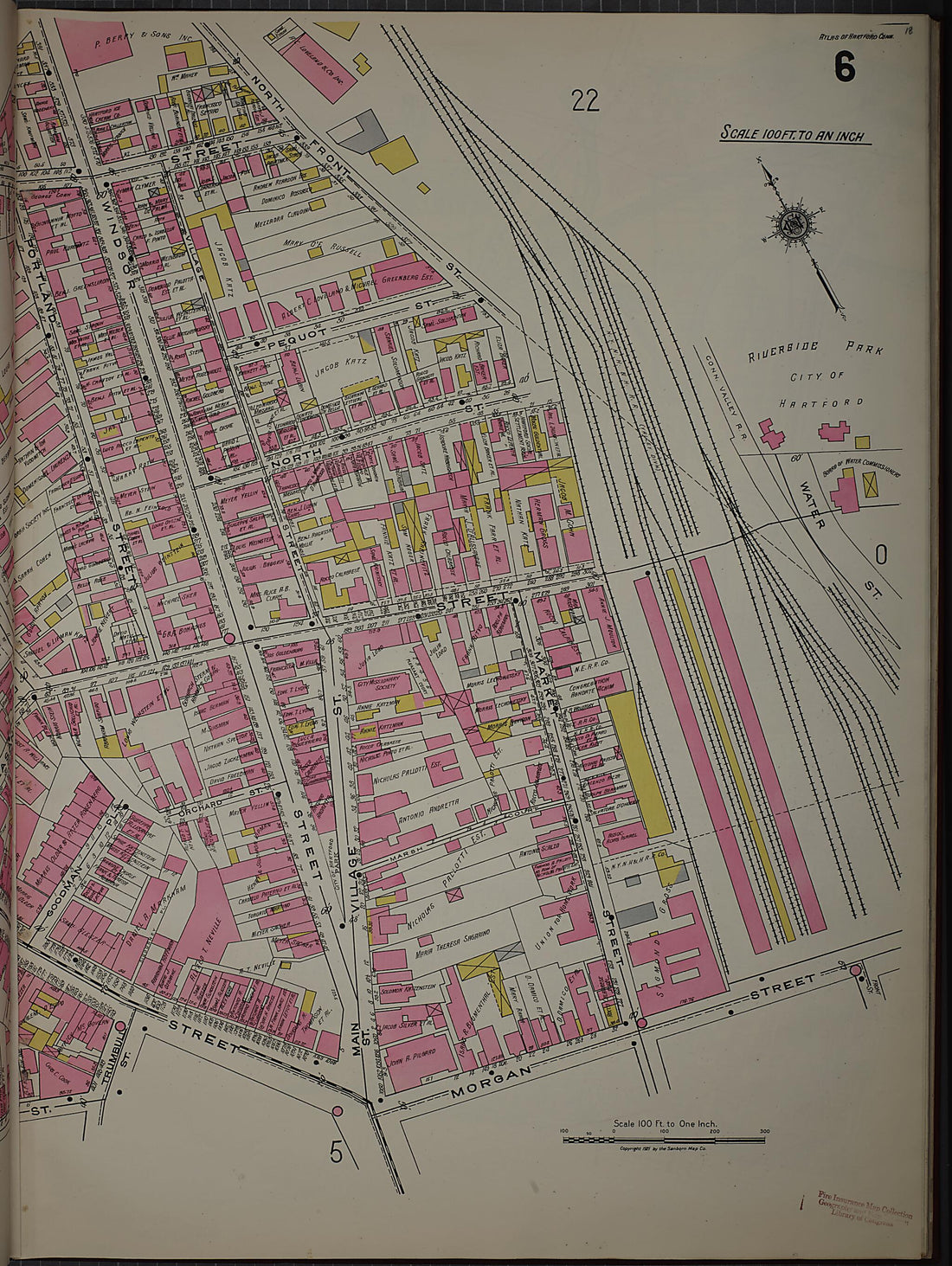 This old map of West Hartford, Hartford County, Connecticut was created by Sanborn Map Company in 1920