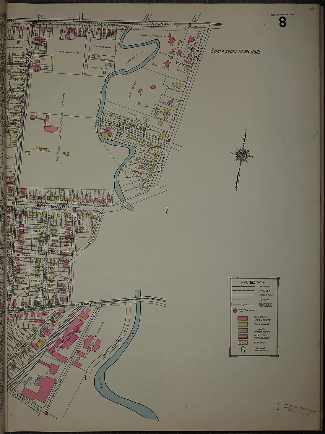 This old map of West Hartford, Hartford County, Connecticut was created by Sanborn Map Company in 1920