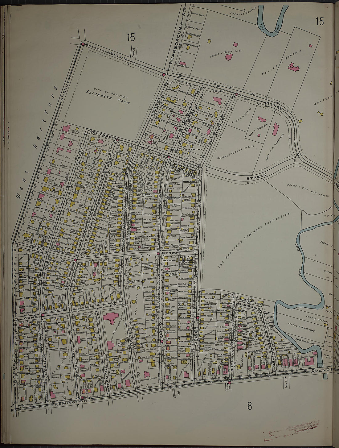 This old map of West Hartford, Hartford County, Connecticut was created by Sanborn Map Company in 1920