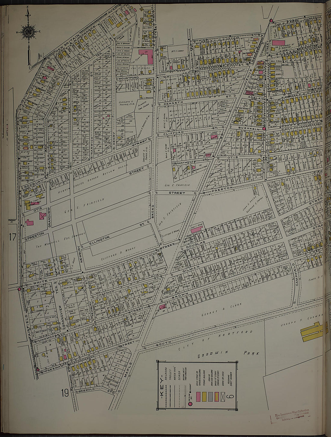 This old map of West Hartford, Hartford County, Connecticut was created by Sanborn Map Company in 1920