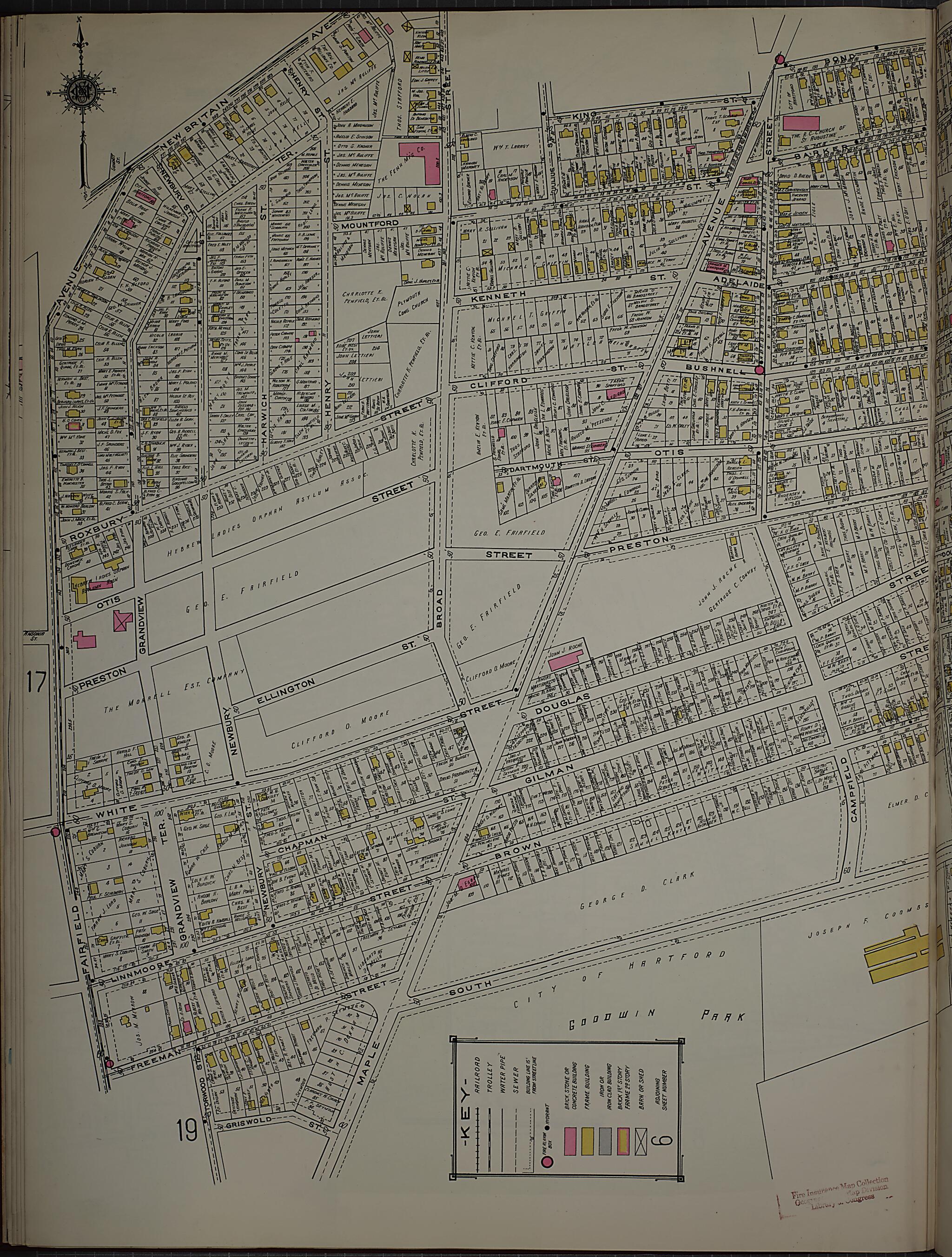 This old map of West Hartford, Hartford County, Connecticut was created by Sanborn Map Company in 1920