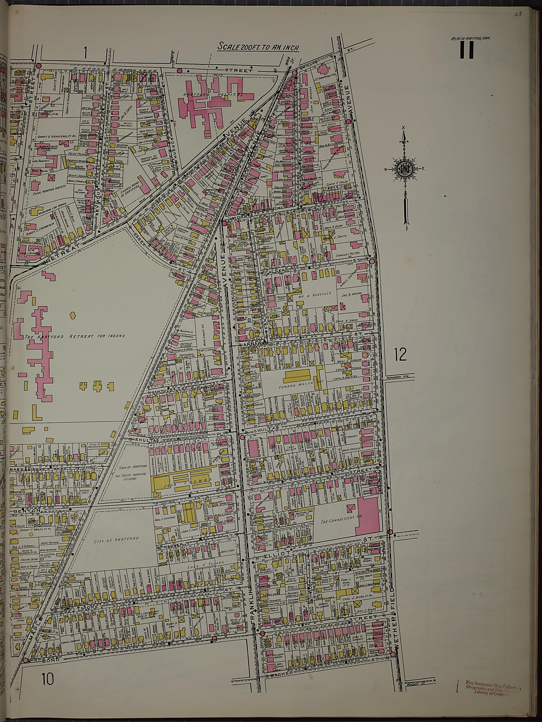 This old map of West Hartford, Hartford County, Connecticut was created by Sanborn Map Company in 1920